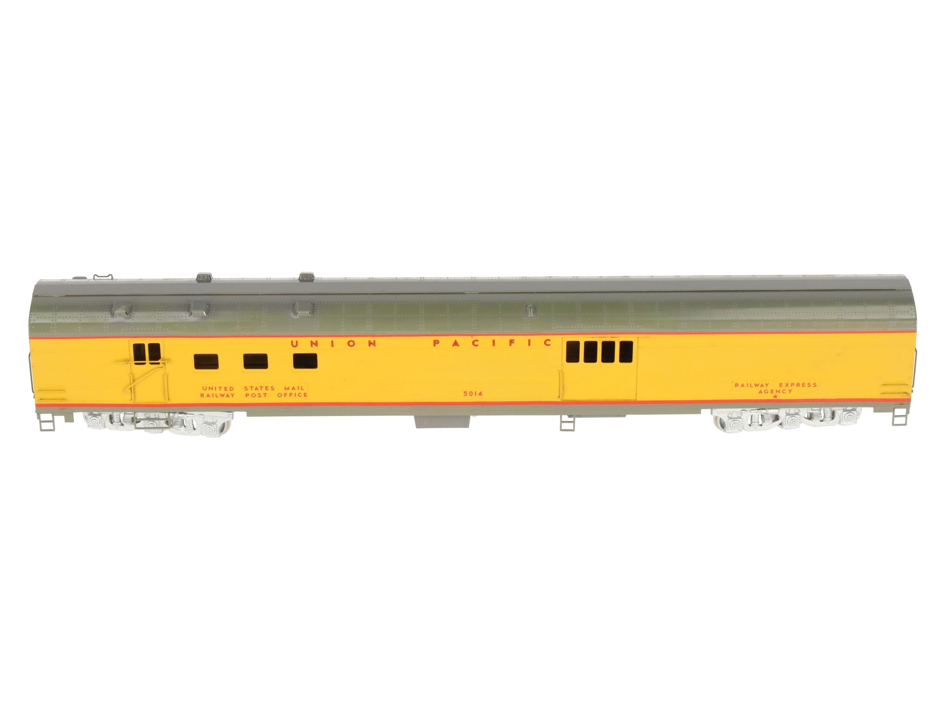 Precision Brass 0257 HO BRASS Union Pacific Baggage/RPO Passenger Car- Painted/Box