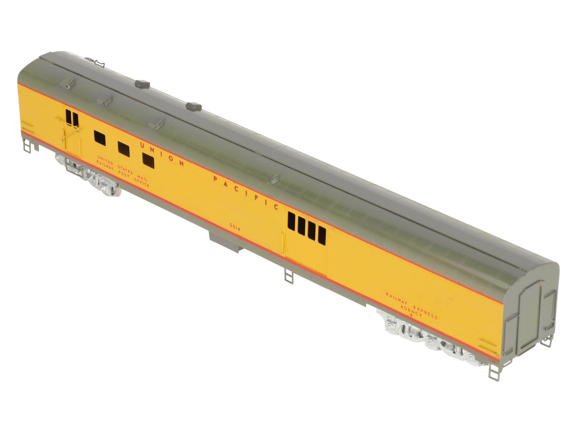 Precision Brass 0257 HO BRASS Union Pacific Baggage/RPO Passenger Car- Painted/Box