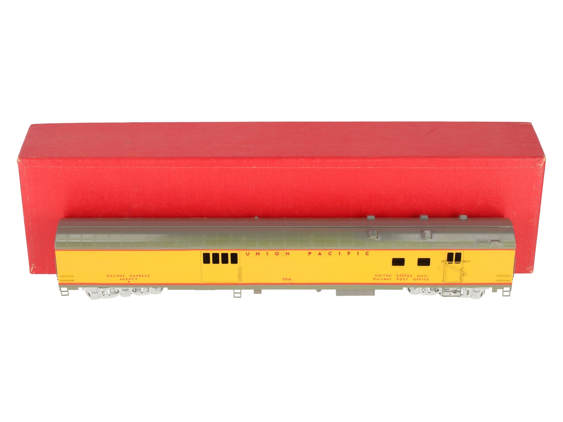 Precision Brass 0257 HO BRASS Union Pacific Baggage/RPO Passenger Car- Painted/Box