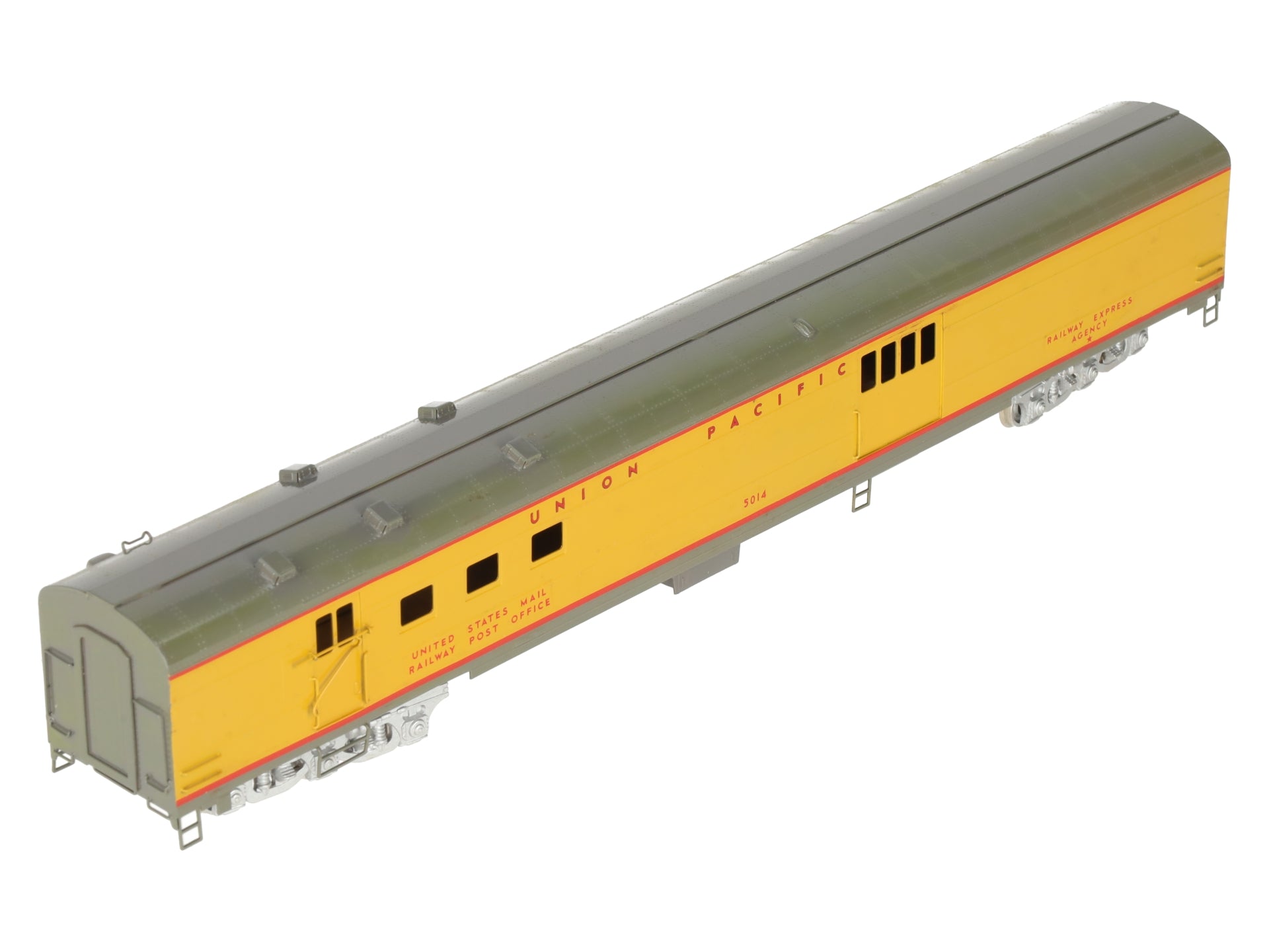 Precision Brass 0257 HO BRASS Union Pacific Baggage/RPO Passenger Car- Painted/Box