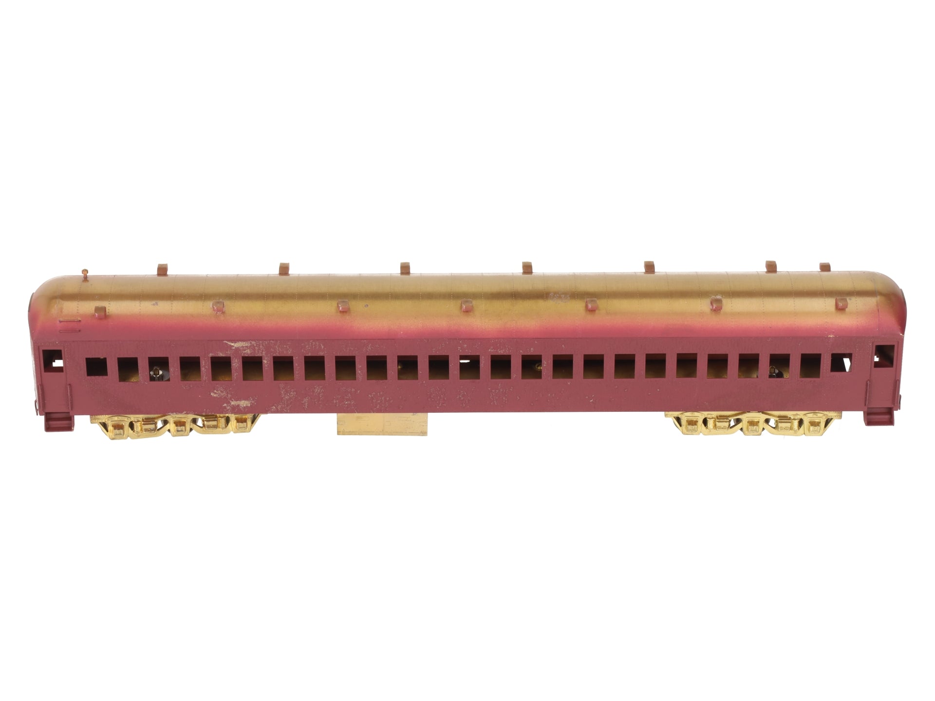 S. Soho & Co. HO Scale BRASS SP 79' San Francisco Commuter Coach Car- Painted/Box