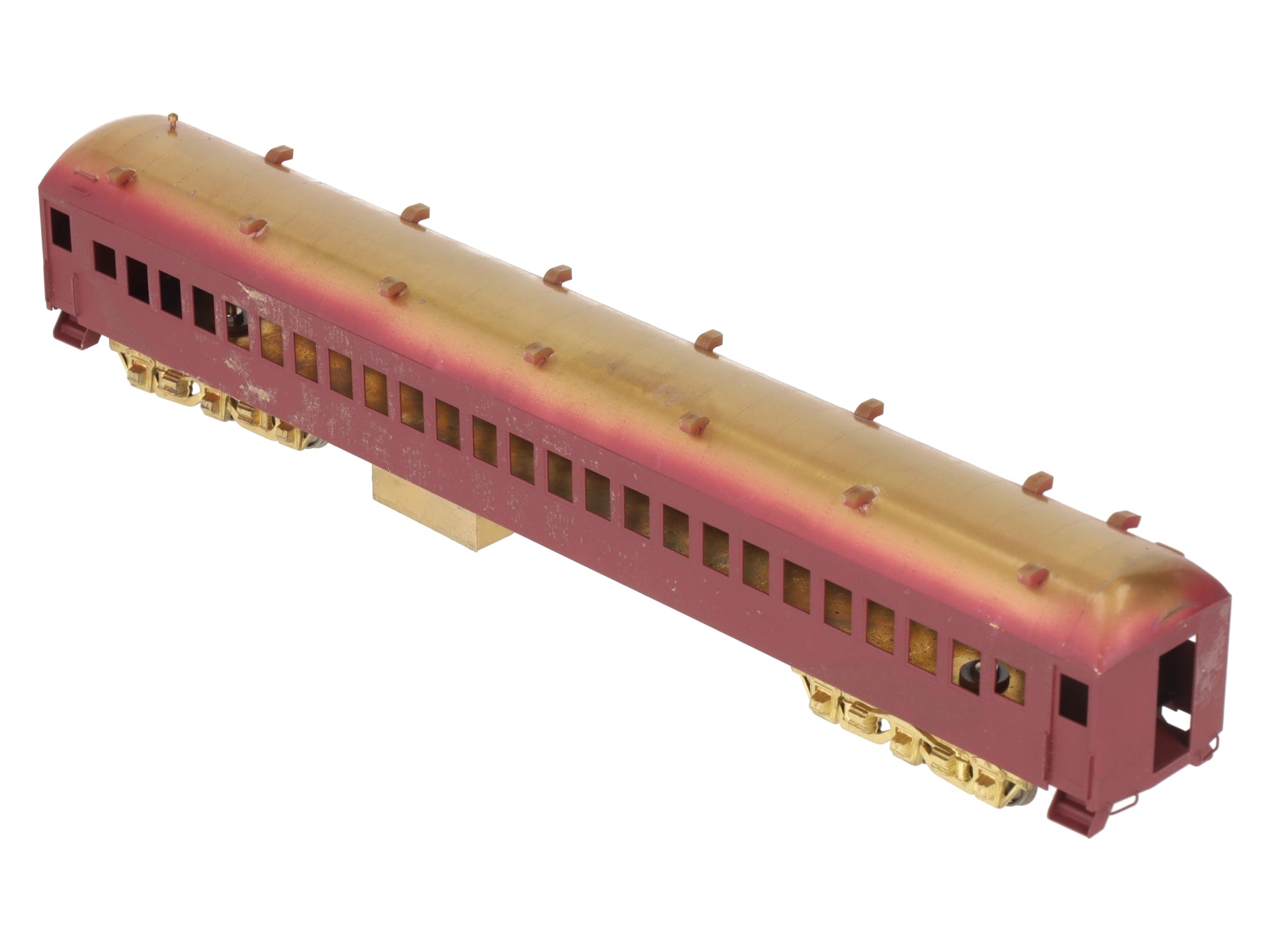 S. Soho & Co. HO Scale BRASS SP 79' San Francisco Commuter Coach Car- Painted/Box