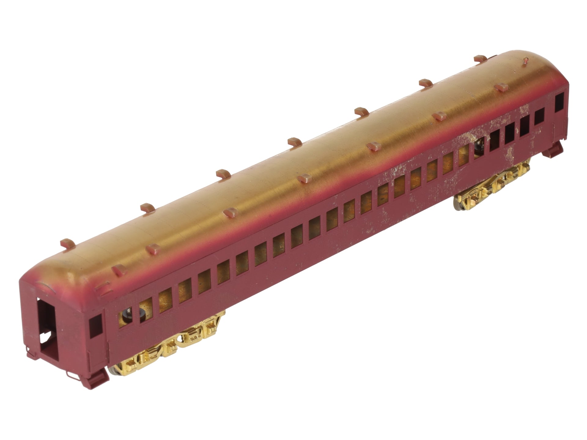 S. Soho & Co. HO Scale BRASS SP 79' San Francisco Commuter Coach Car- Painted/Box