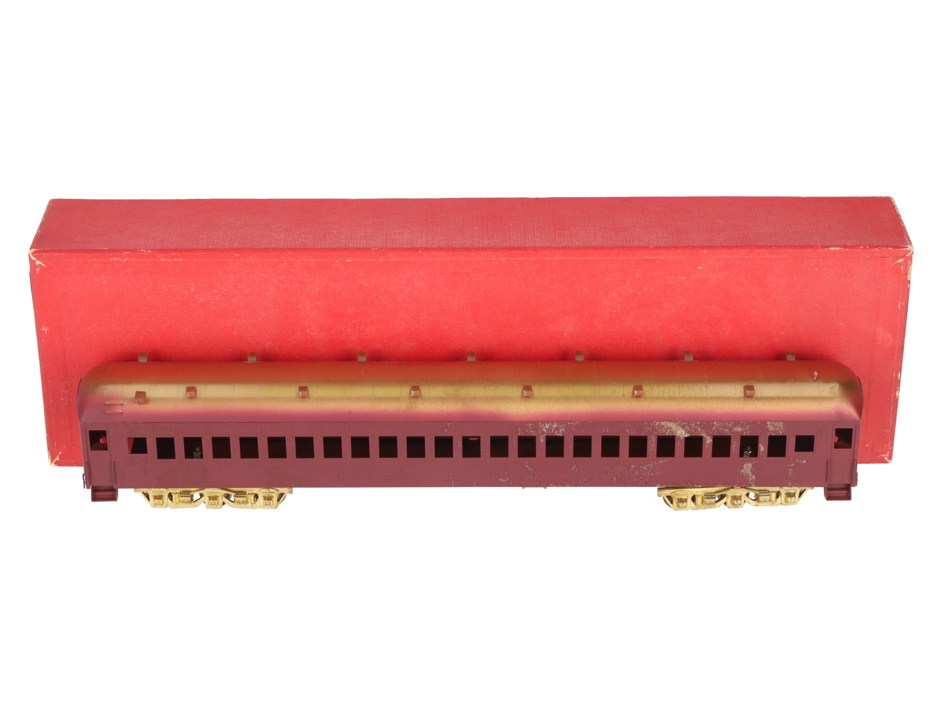 S. Soho & Co. HO Scale BRASS SP 79' San Francisco Commuter Coach Car- Painted/Box