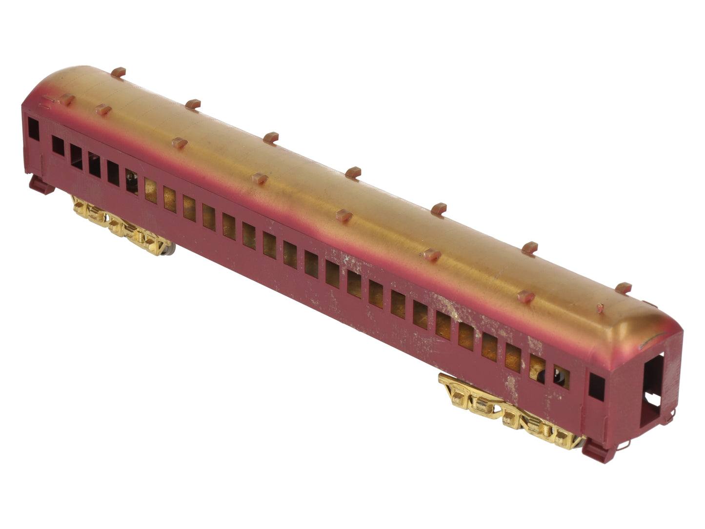 S. Soho & Co. HO Scale BRASS SP 79' San Francisco Commuter Coach Car- Painted/Box