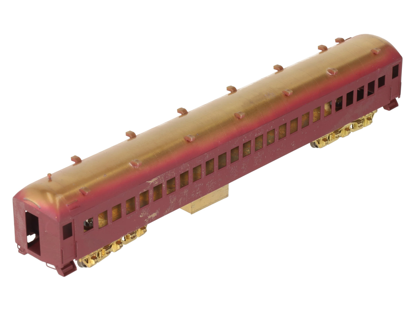 S. Soho & Co. HO Scale BRASS SP 79' San Francisco Commuter Coach Car- Painted/Box
