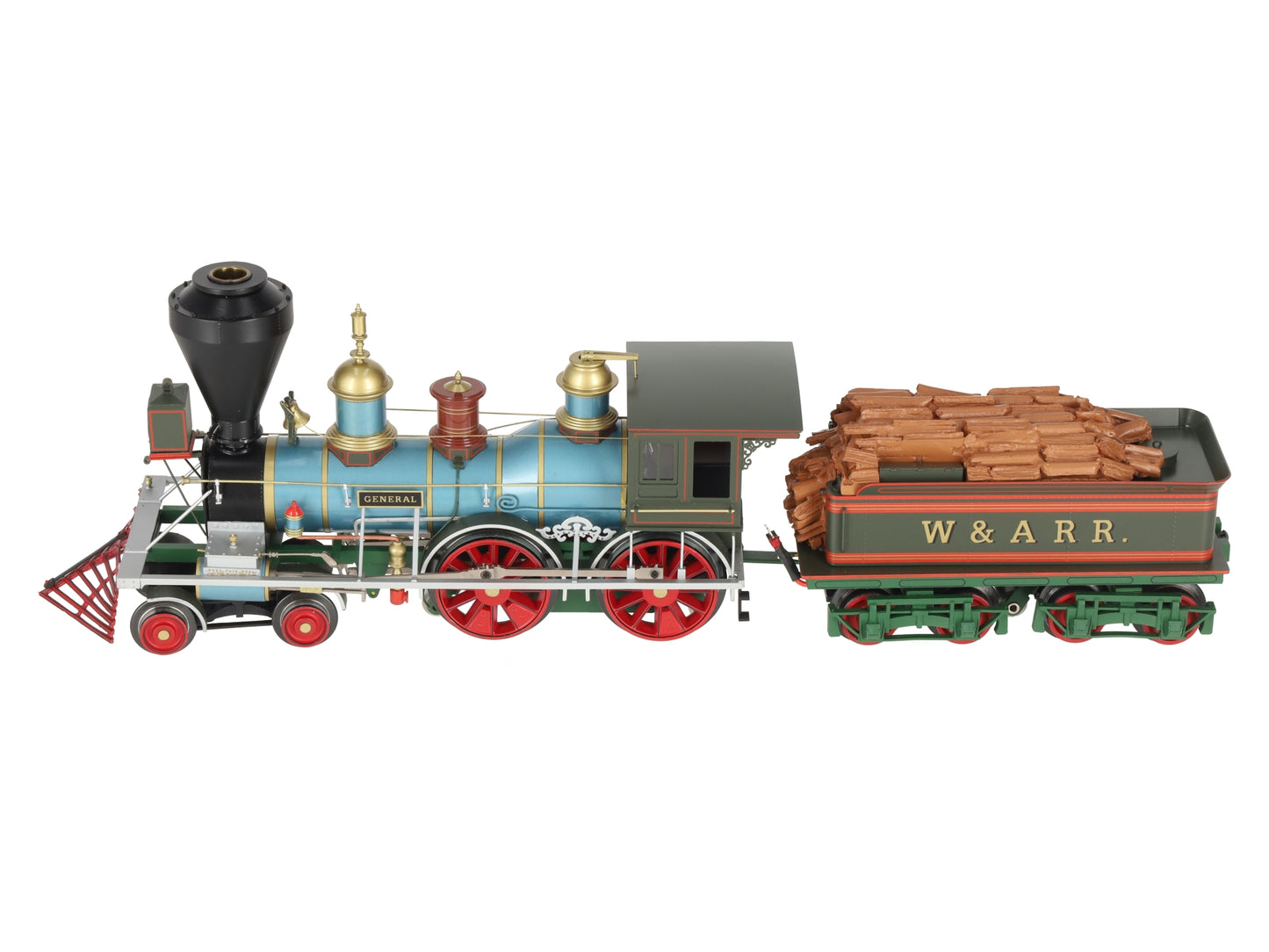 SMR Trains O BRASS W.A.R.R. "The General" 1862 4-4-0 Steam Loco (3-Rail) EX/Box