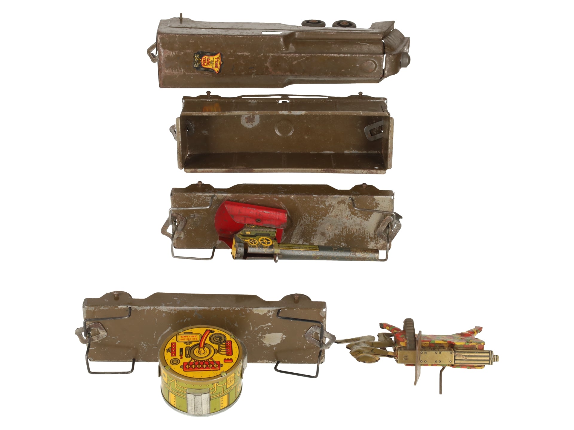 Marx Vintage Stamped Steel Army Floor Train Set [5]