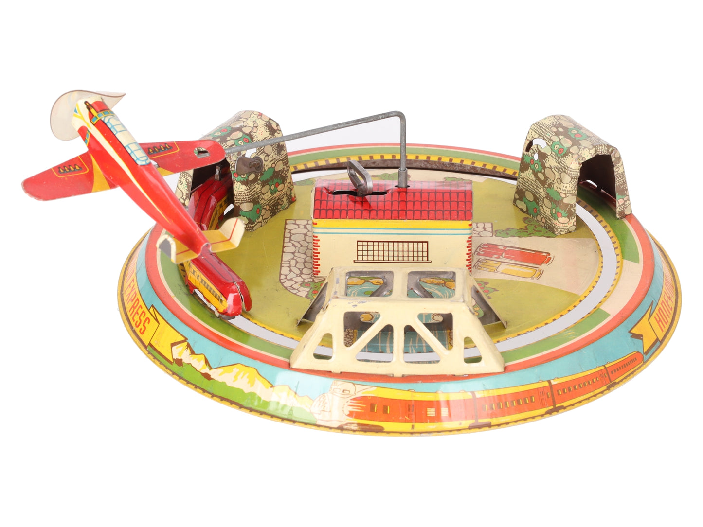 Marx Vintage Tin Litho "Honeymoon Express" Wind-up Toy VG