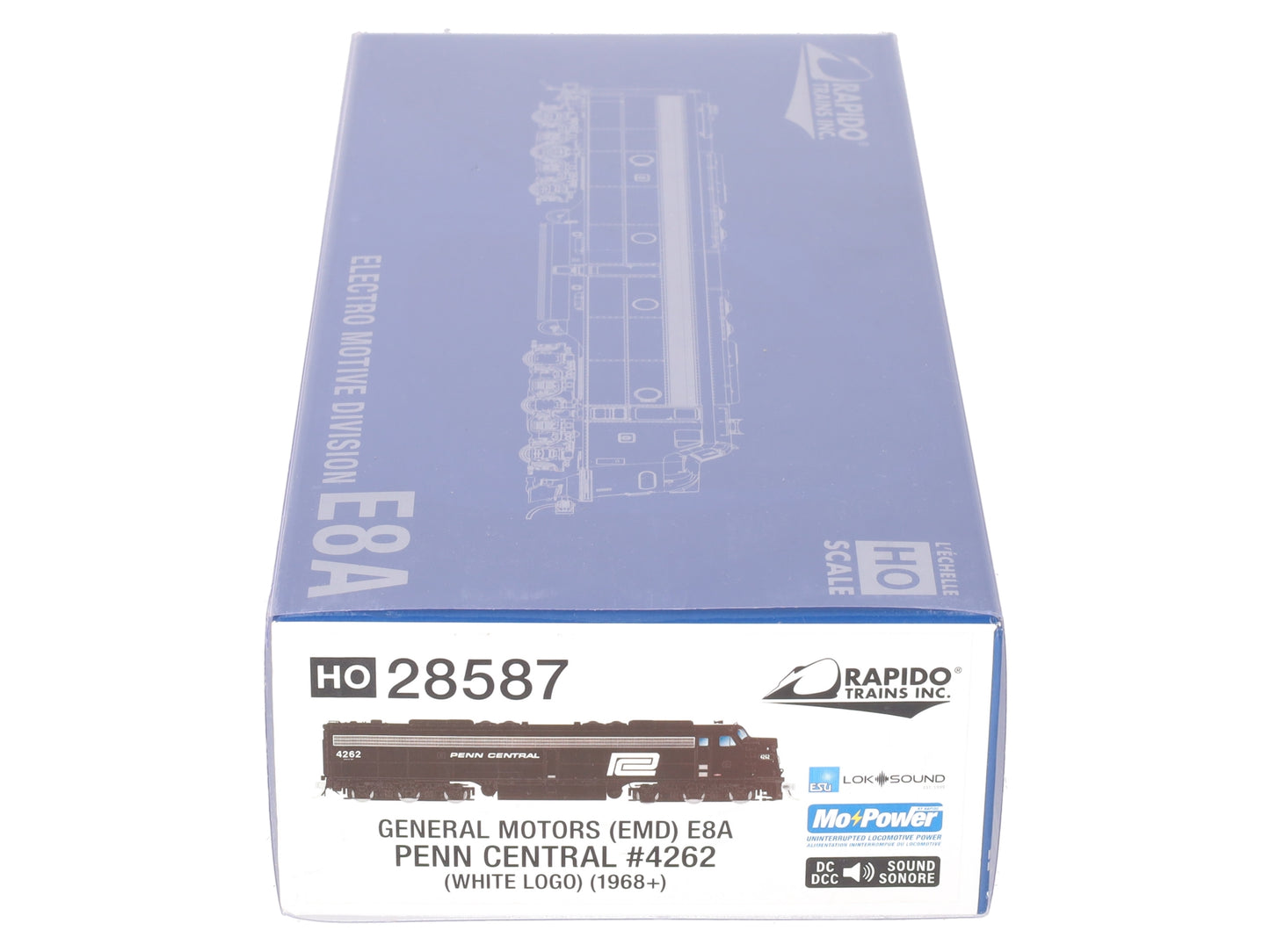 Rapido Trains 28587 HO E8A Penn Central#4262 DC/DCC/Sound LN/Box