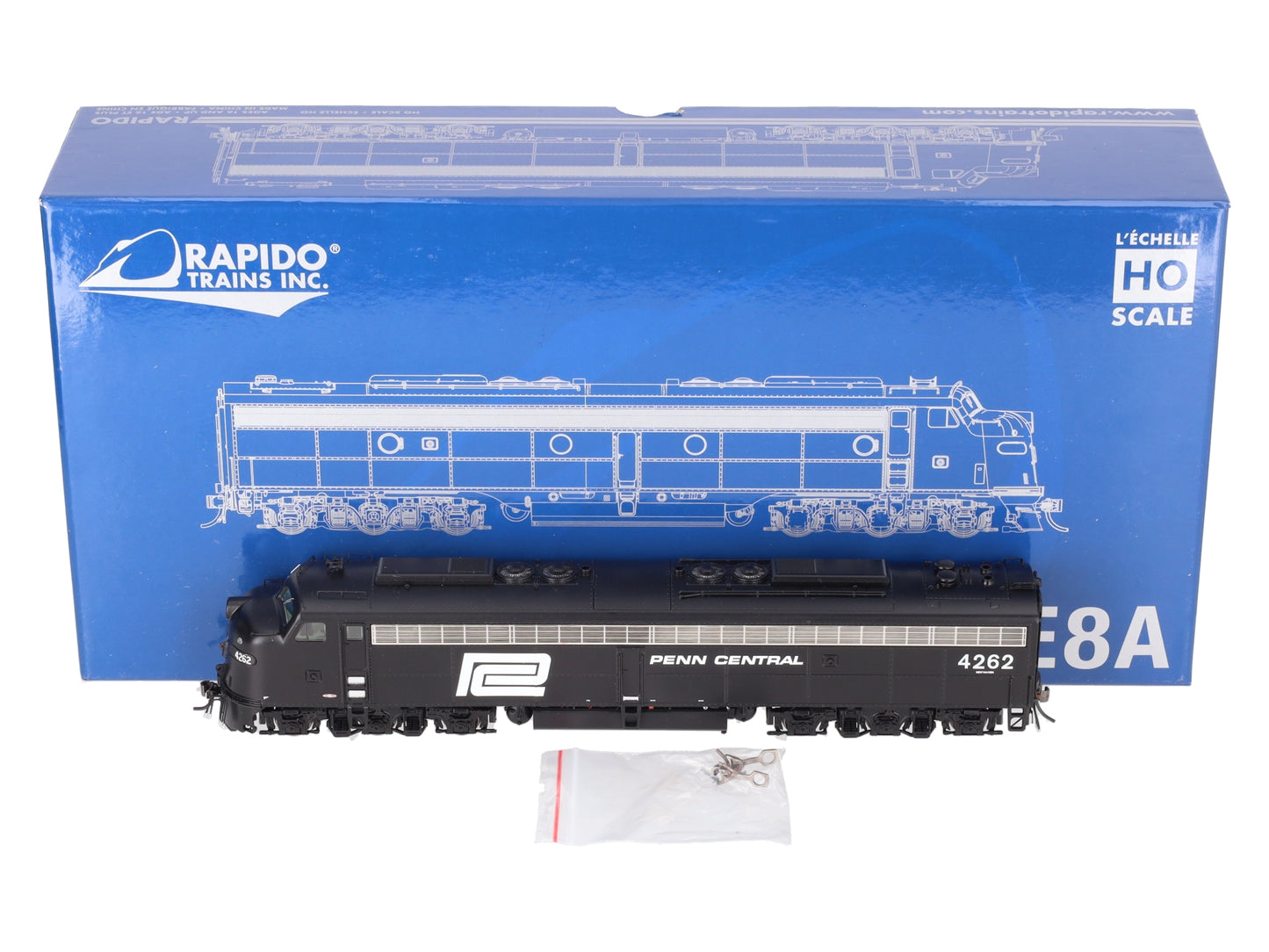 Rapido Trains 28587 HO E8A Penn Central#4262 DC/DCC/Sound LN/Box