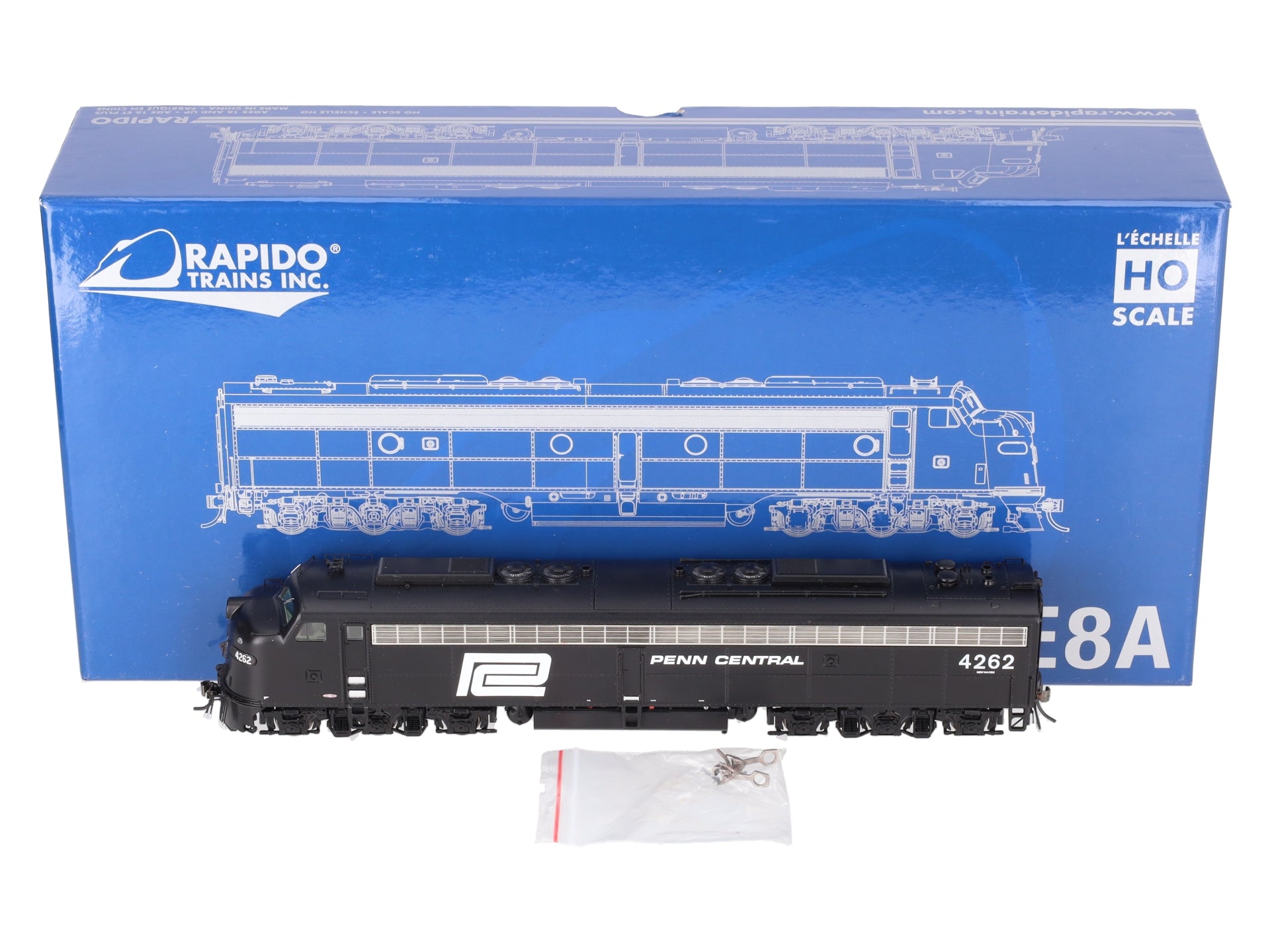 Rapido Trains 28587 HO E8A Penn Central#4262 DC/DCC/Sound LN/Box