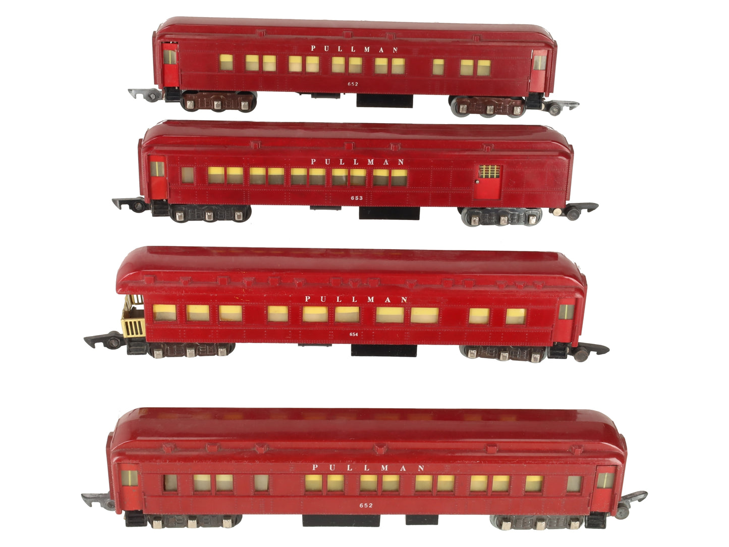 American Flyer 4612 Vintage S NYC Passenger Cars 652, 653 & 654 [4] VG/Box