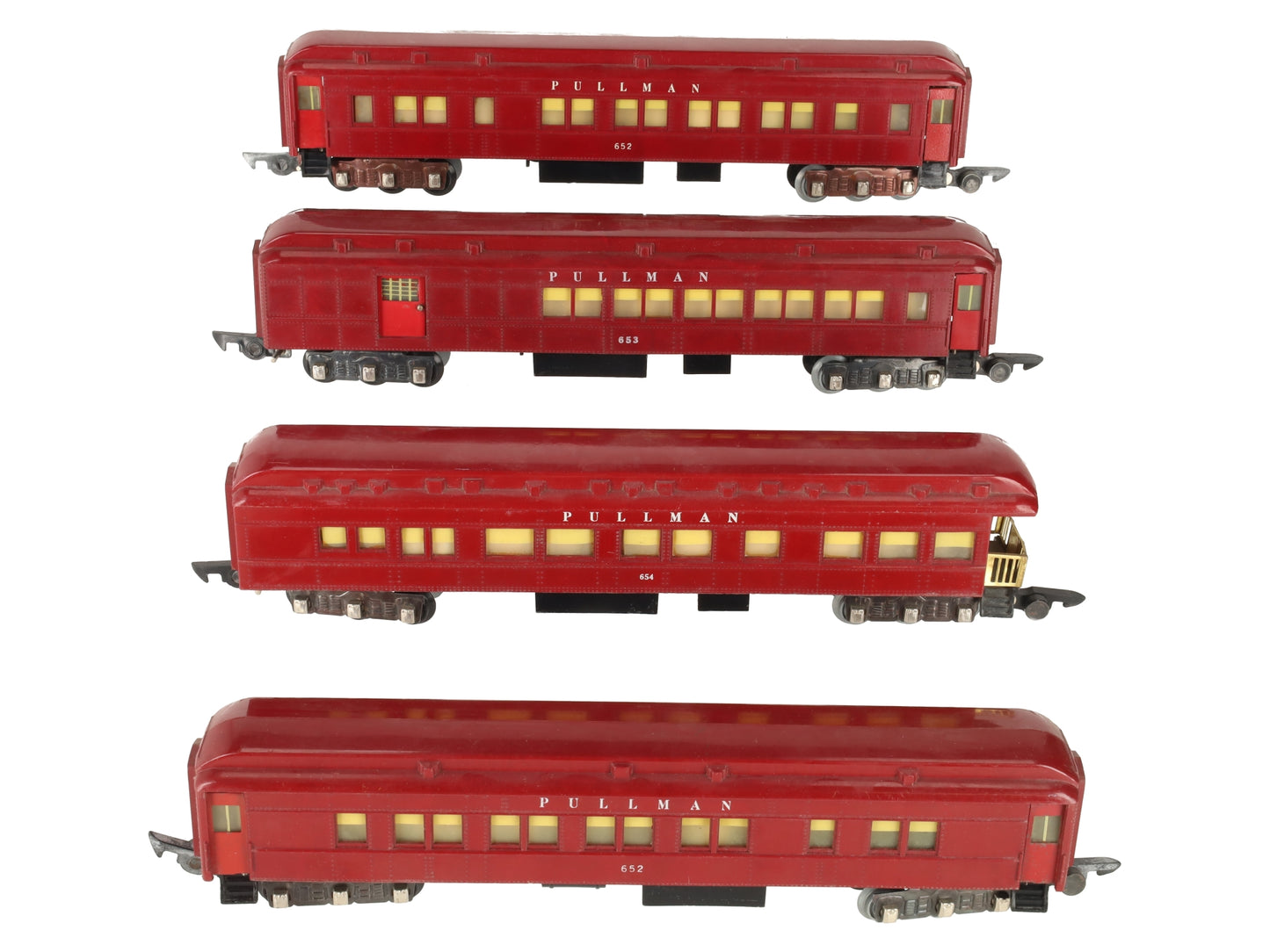 American Flyer 4612 Vintage S NYC Passenger Cars 652, 653 & 654 [4] VG/Box