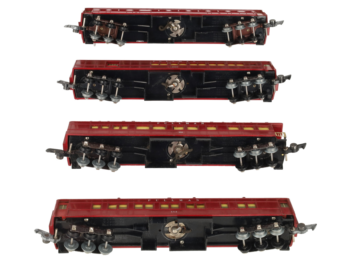 American Flyer 4612 Vintage S NYC Passenger Cars 652, 653 & 654 [4] VG/Box