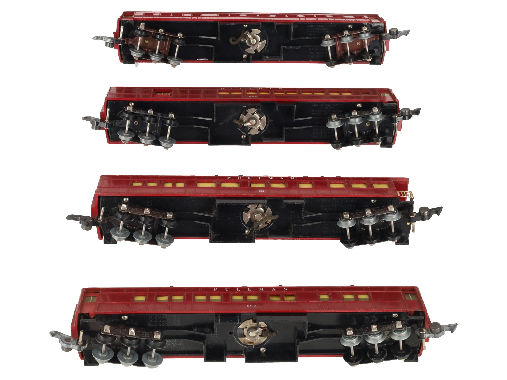 American Flyer 4612 Vintage S NYC Passenger Cars 652, 653 & 654 [4] VG/Box