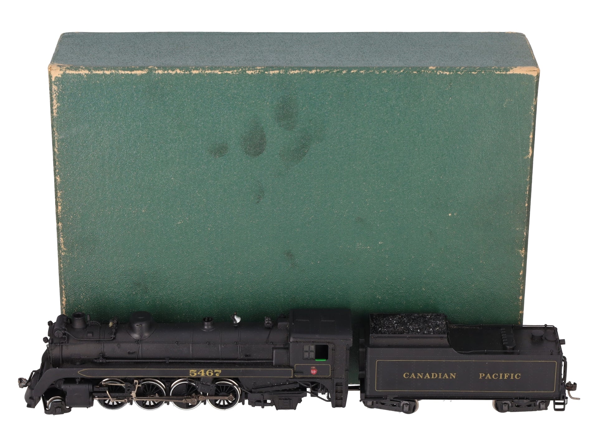 Toby HO BRASS CPR 2-8-2 Class P2J Steam Locomotive & Tender- Painted/Box
