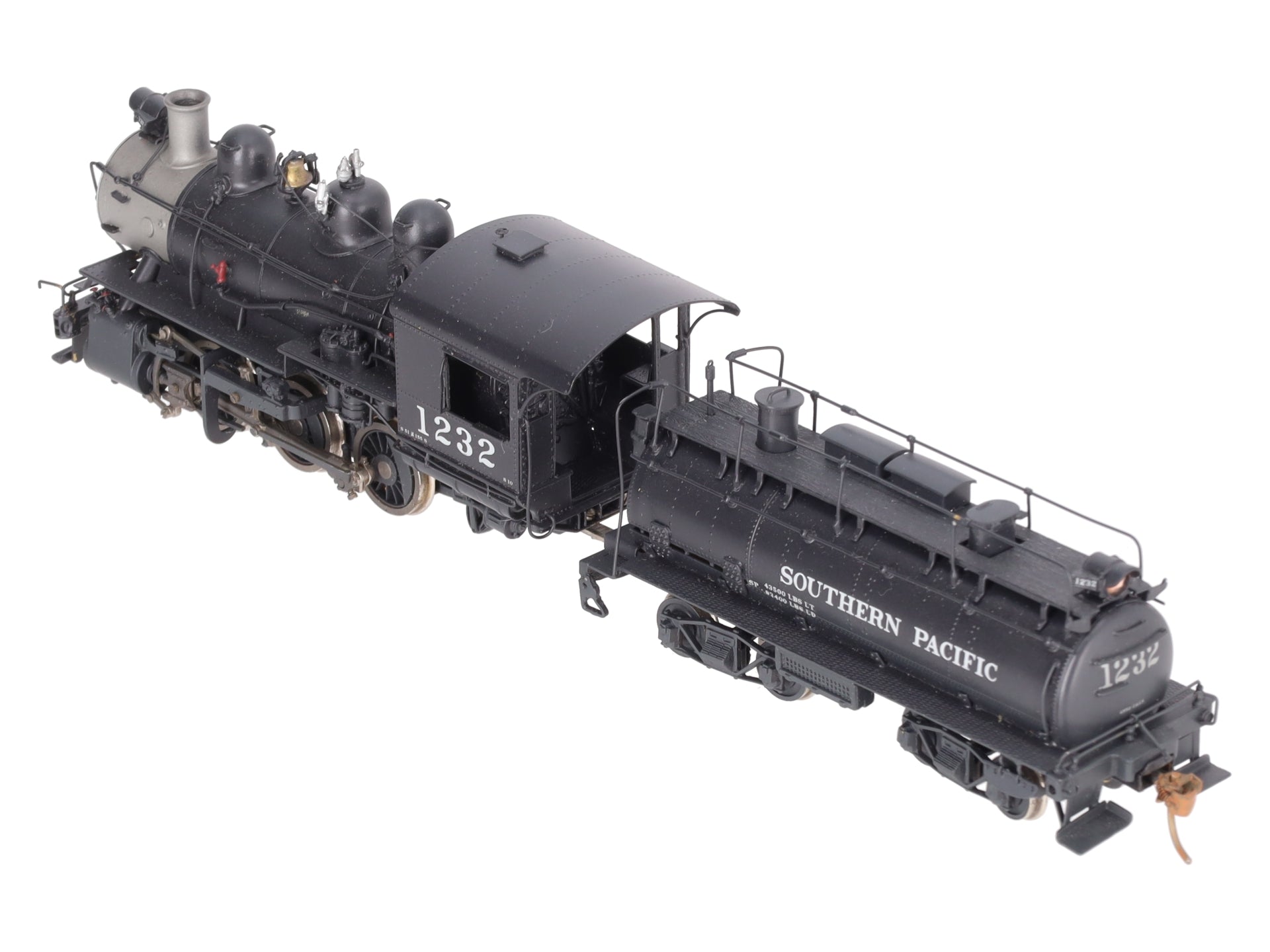 Sunset Models HO Scale Brass SP S-10 0-6-0 Steam Locomotive & Tender- Painted