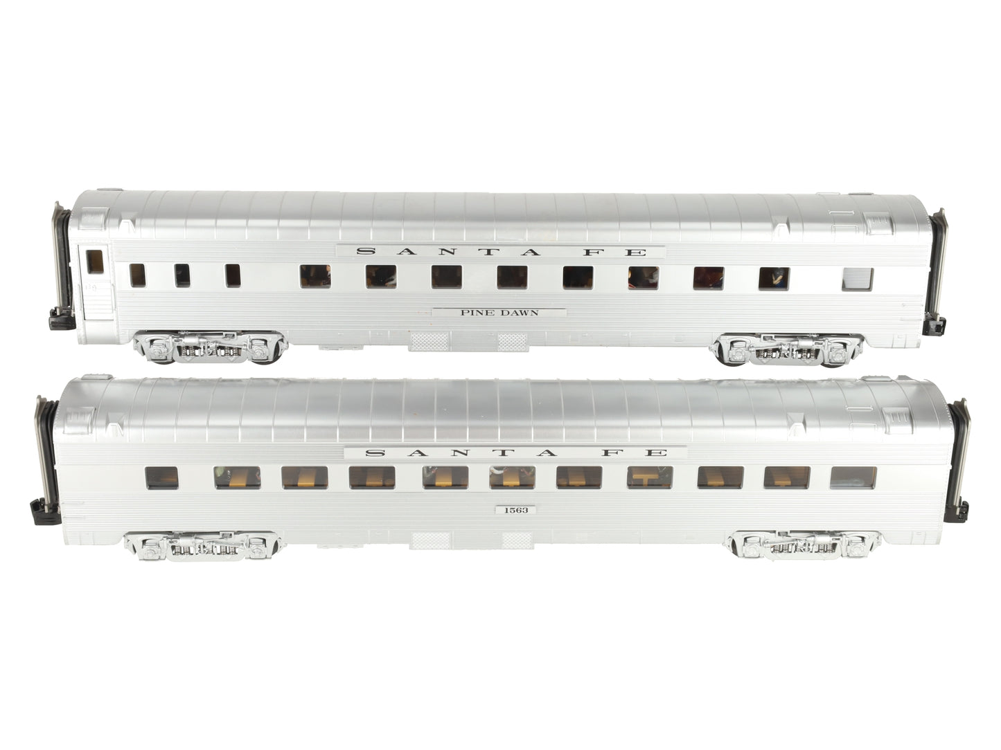 MTH 20-66115 O SF 70' Streamlined Sleeper/Diner Passenger Car Set of 2 EX/Box