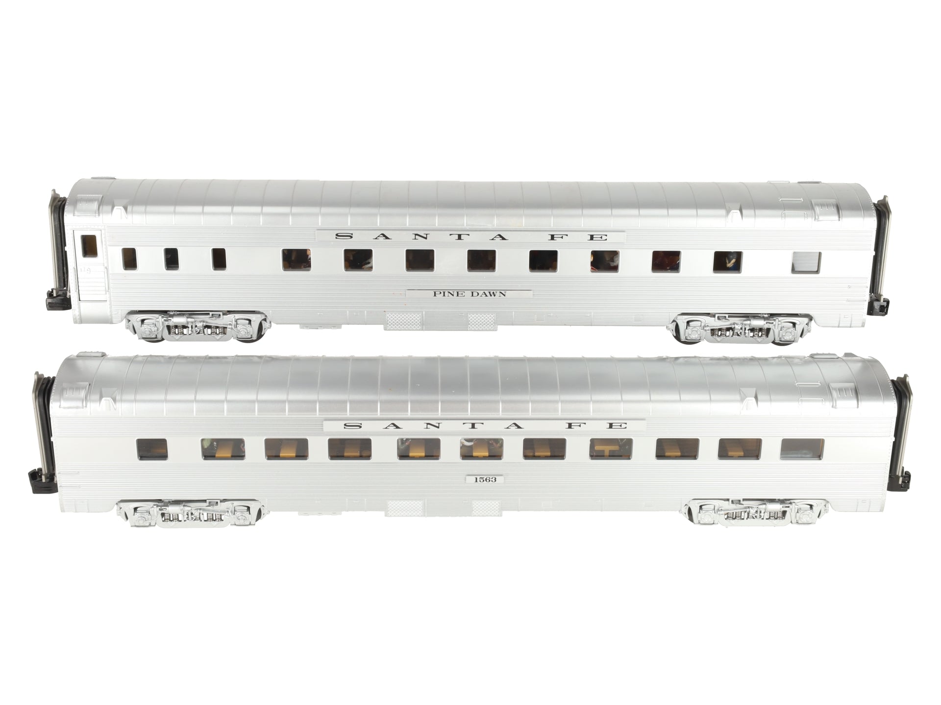 MTH 20-66115 O SF 70' Streamlined Sleeper/Diner Passenger Car Set of 2 EX/Box