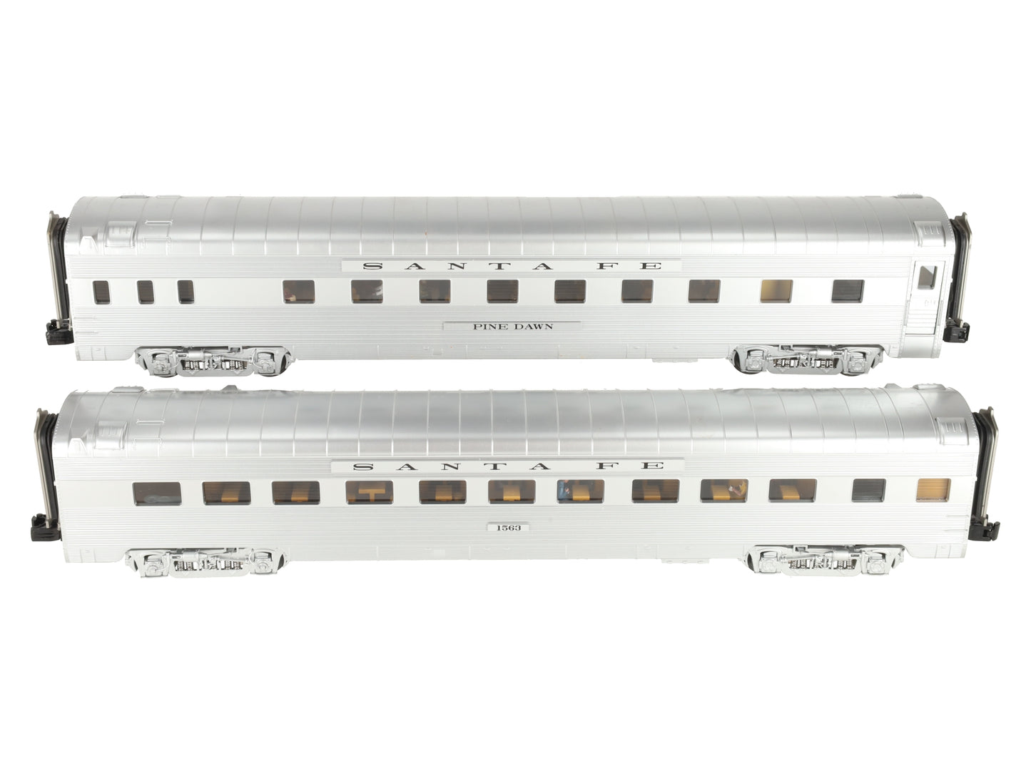 MTH 20-66115 O SF 70' Streamlined Sleeper/Diner Passenger Car Set of 2 EX/Box