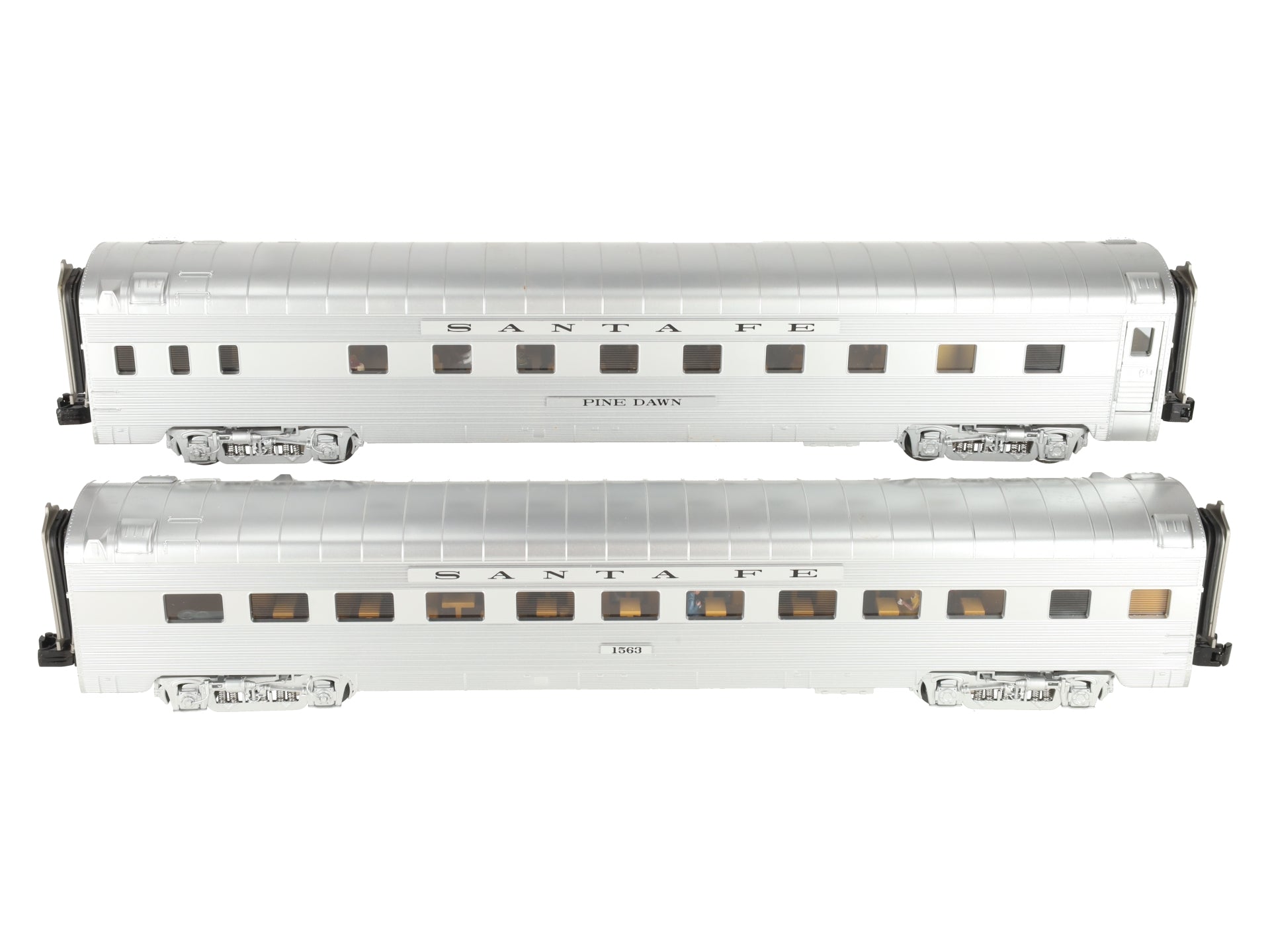 MTH 20-66115 O SF 70' Streamlined Sleeper/Diner Passenger Car Set of 2 EX/Box