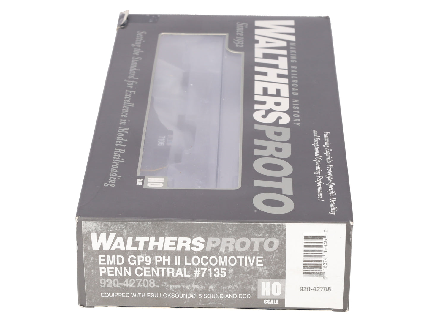 Walthers 920-42708 HO Penn Central GP9 PHII Diesel Loco with Sound & DCC #7135 EX/Box