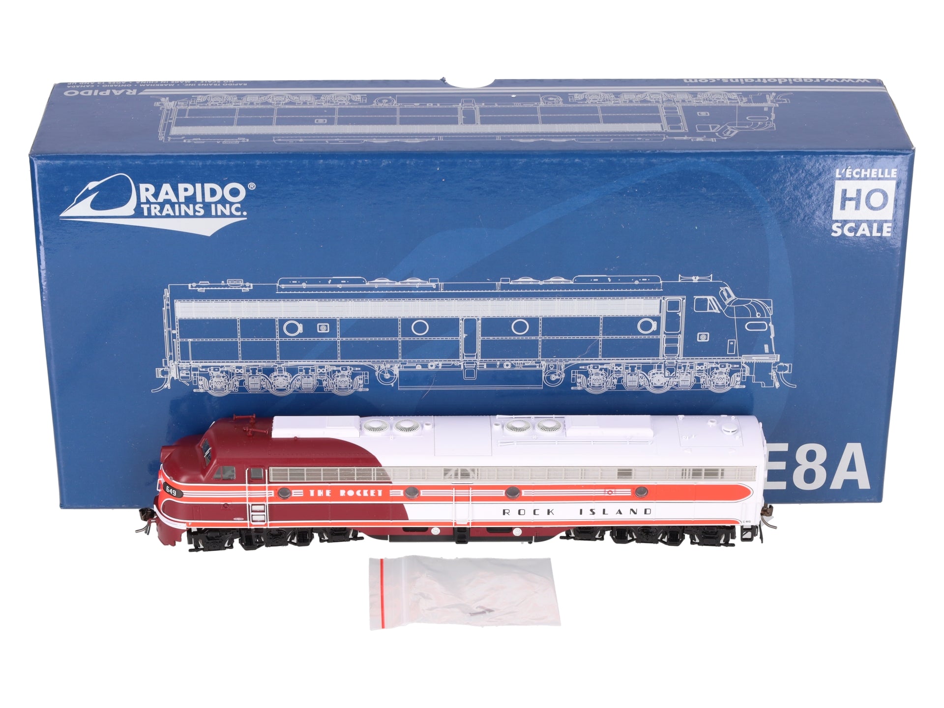 Rapido Trains 28563 HO RI EMD E8A Diesel Loco with ESU LokSound DCC Sound #649 LN/Box