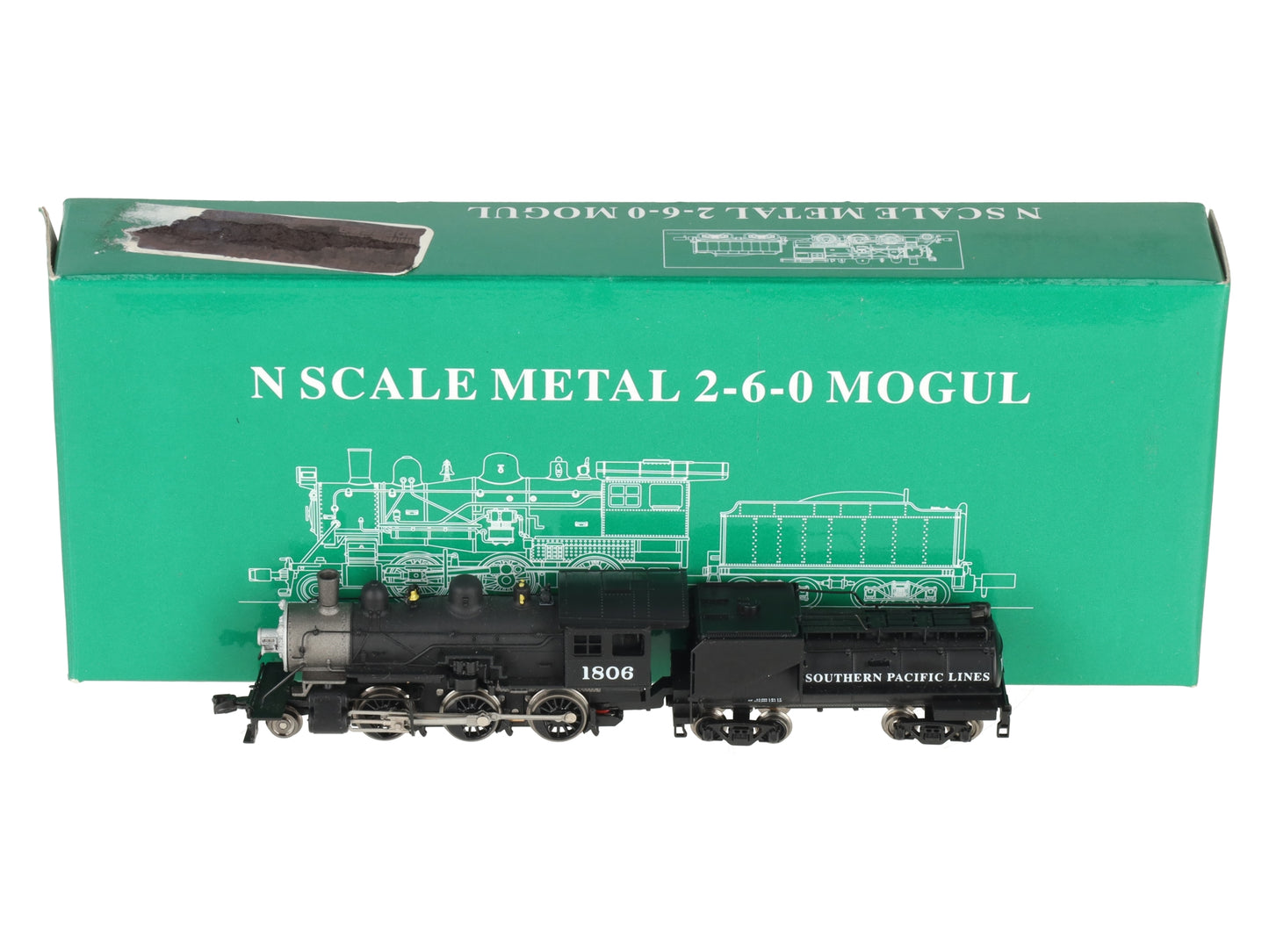 Model Power 7609 N Scale SP 2-6-0 Mogul Steam Locomotive #1806 w/ DCC EX/Box