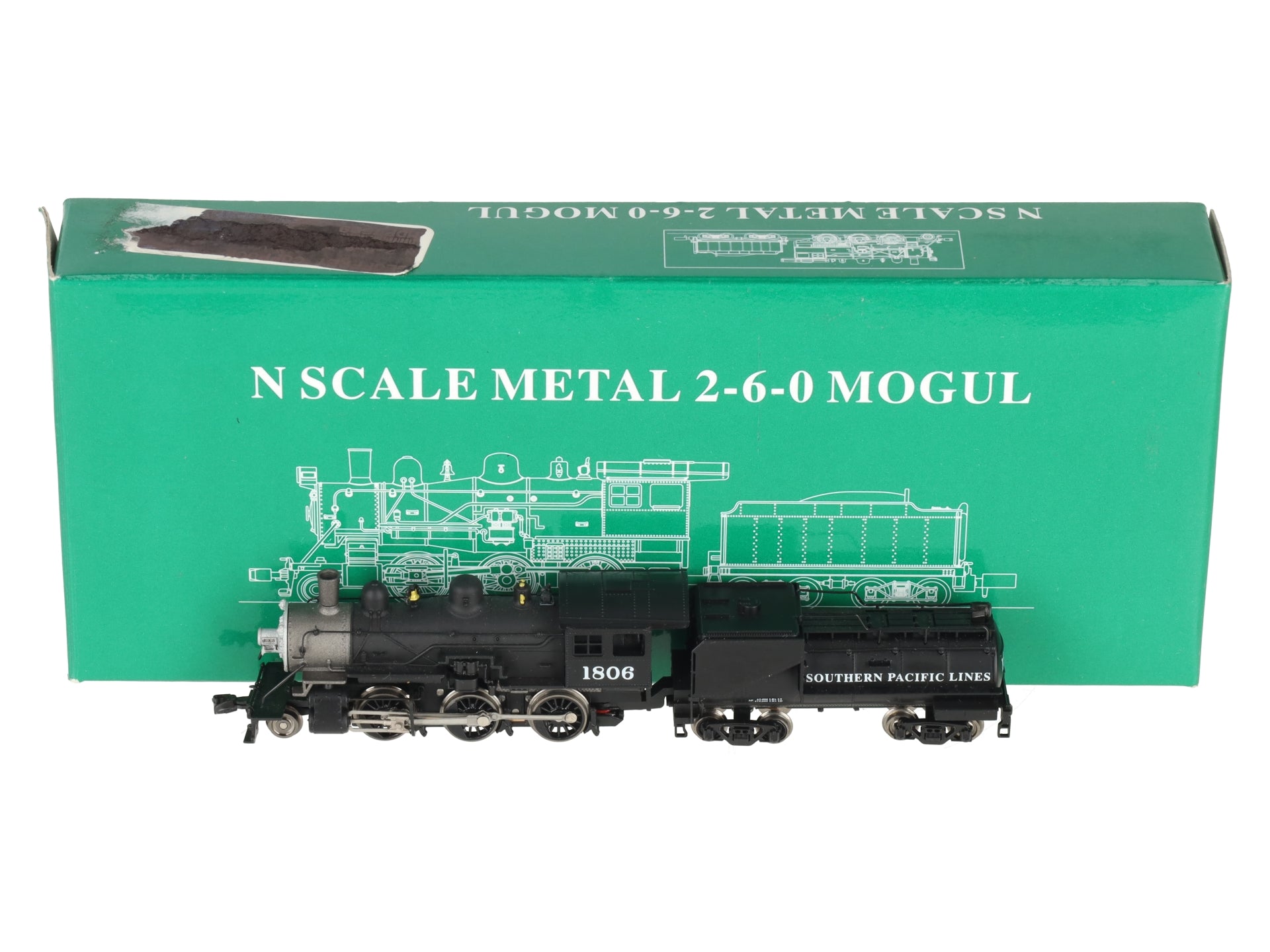 Model Power 7609 N Scale SP 2-6-0 Mogul Steam Locomotive #1806 w/ DCC EX/Box