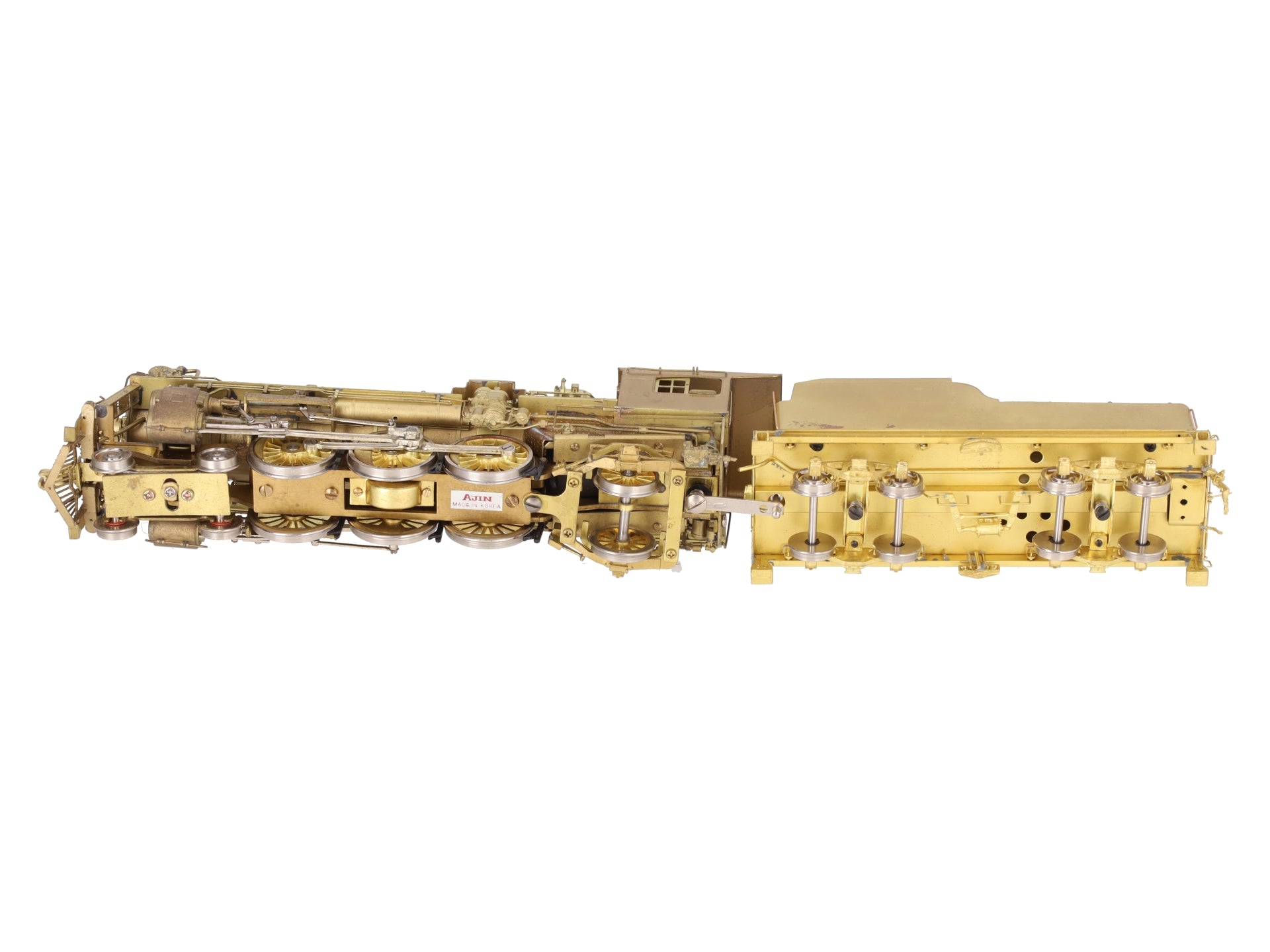 Overland 1556 HO BRASS B&M 'P-2-c' 4-6-2 Steam Locomotive & Tender- Unpainted EX/Box