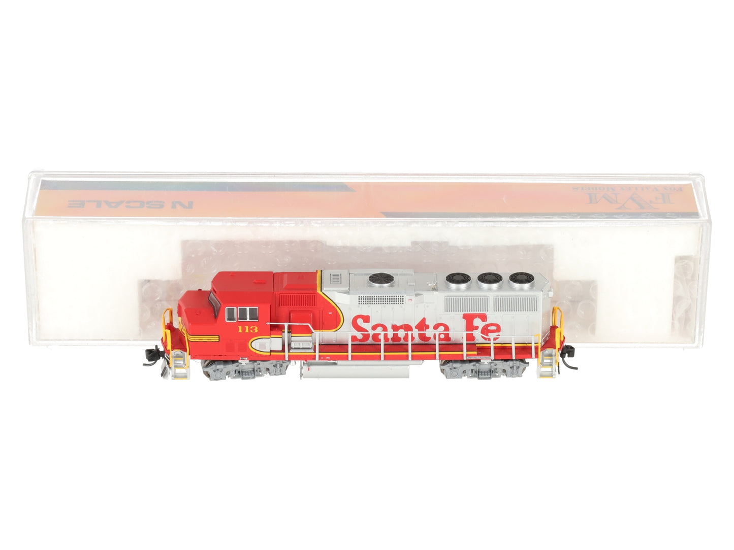 Fox Valley Models 70501 N Scale ATSF GP60M Diesel Locomotive #113 w DCC & Sound LN/Box