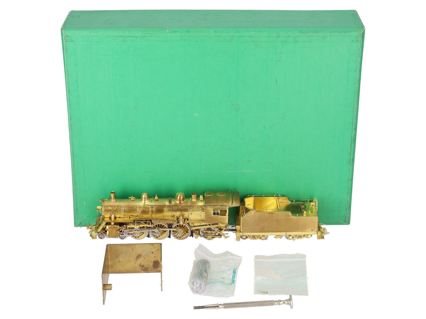 Overland 1467 HO BRASS CNR 4-6-2 K-3-b Steam Locomotive & Tender - Unpainted EX/Box