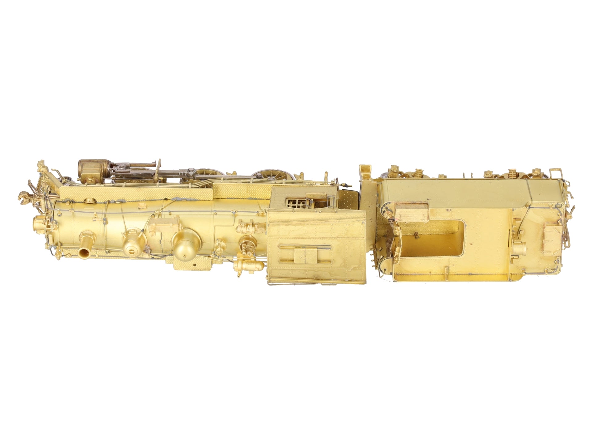 Overland 1514 HO Brass B&M 'B-15c' 2-6-0 Locomotive w/ Road Pilot & Tender EX/Box