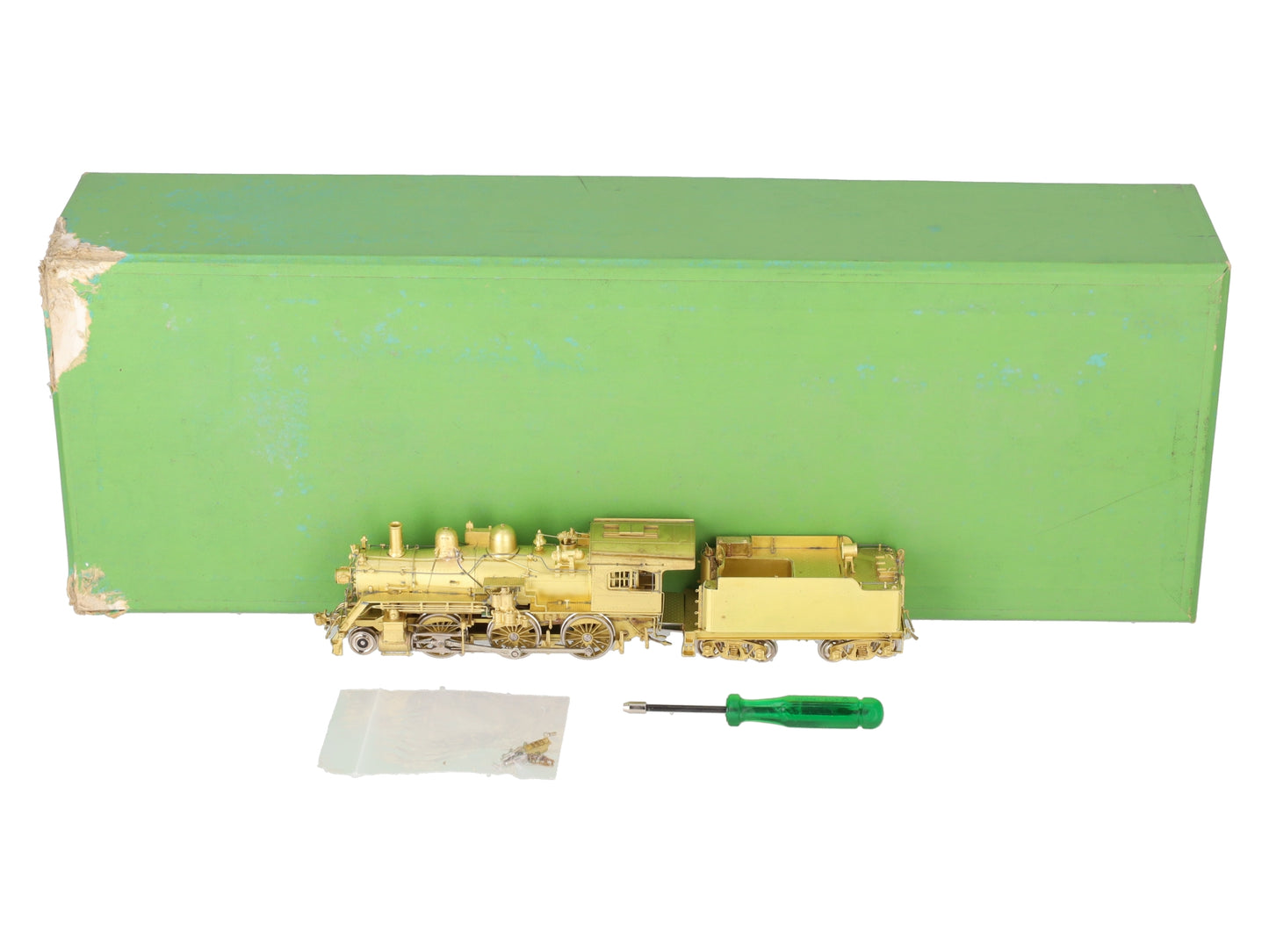 Overland 1514 HO Brass B&M 'B-15c' 2-6-0 Locomotive w/ Road Pilot & Tender EX/Box