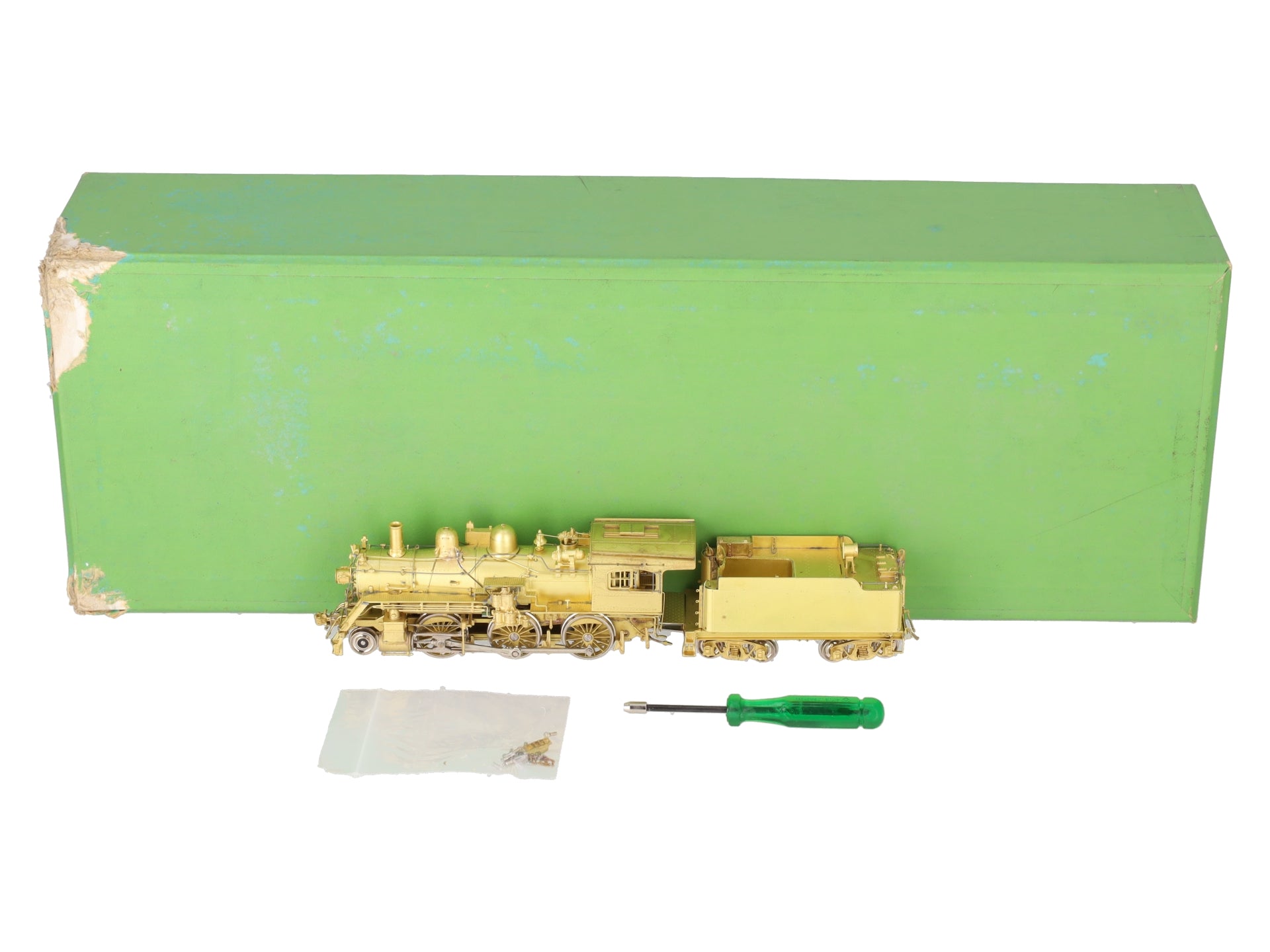 Overland 1514 HO Brass B&M 'B-15c' 2-6-0 Locomotive w/ Road Pilot & Tender EX/Box