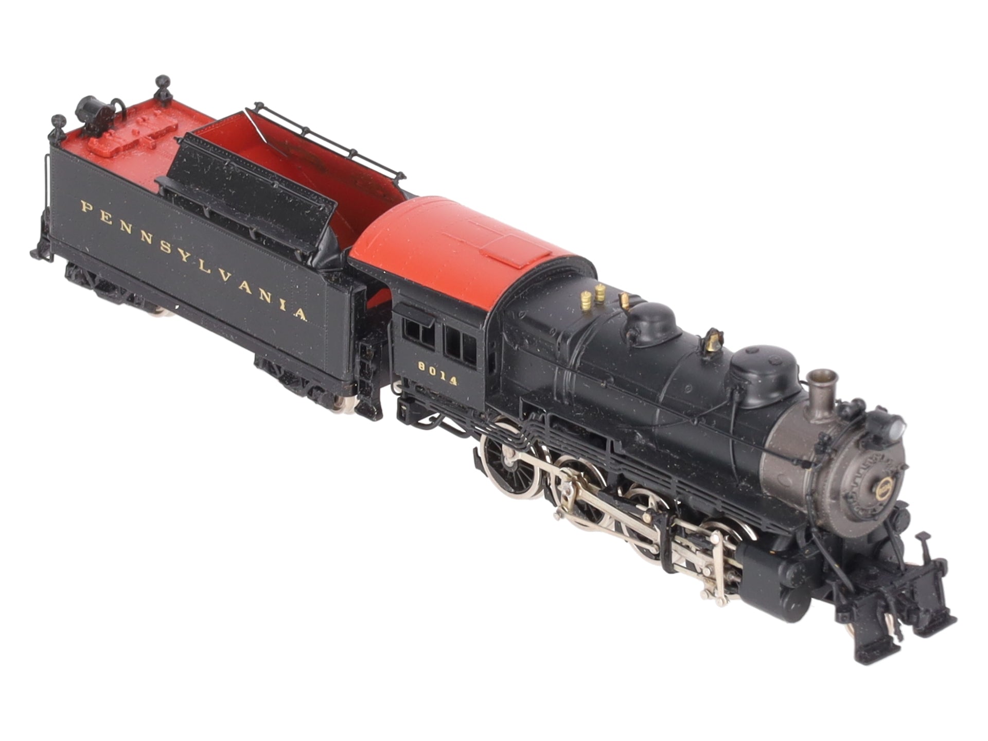 Key Imports N Scale BRASS Pennsylvania 2-8-0 Steam Locomotive & Tender #8014 EX/Box