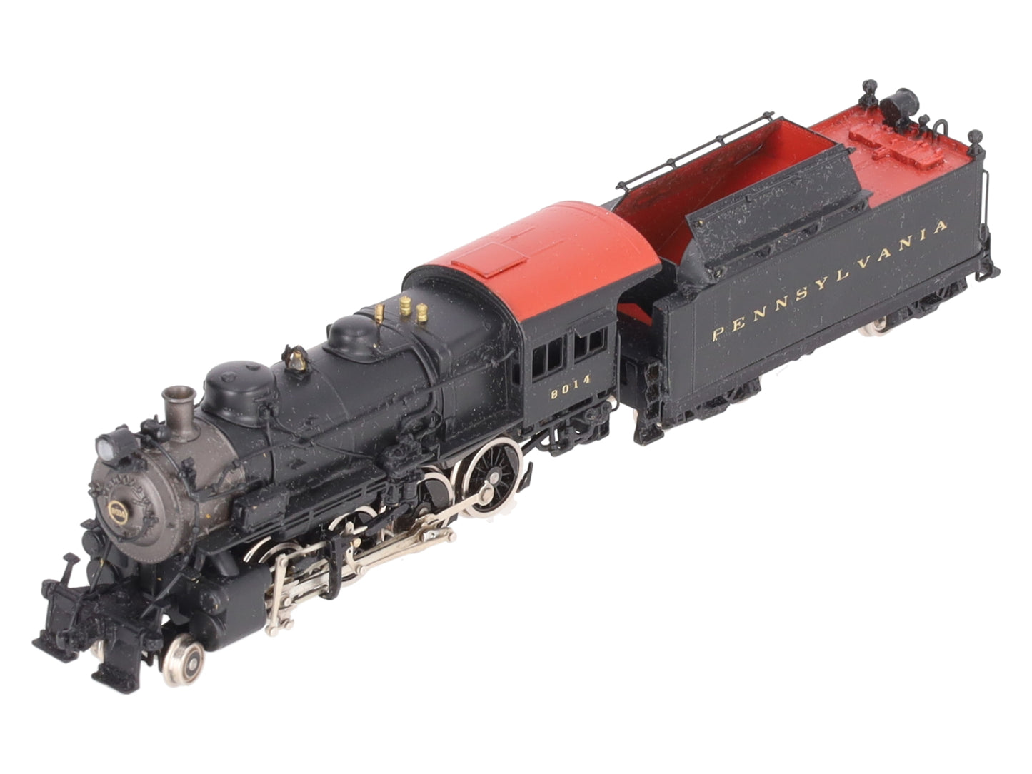 Key Imports N Scale BRASS Pennsylvania 2-8-0 Steam Locomotive & Tender #8014 EX/Box