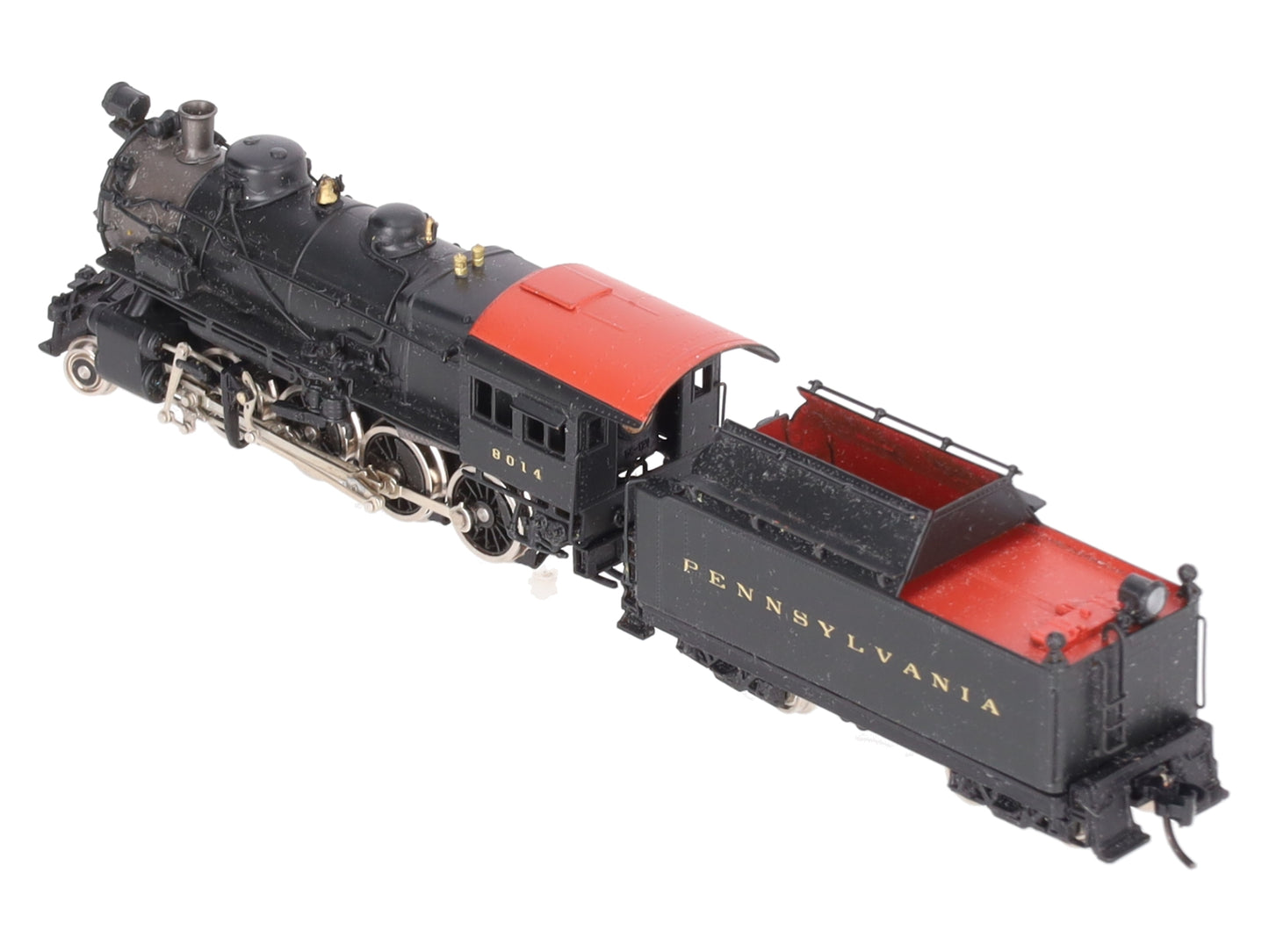 Key Imports N Scale BRASS Pennsylvania 2-8-0 Steam Locomotive & Tender #8014 EX/Box