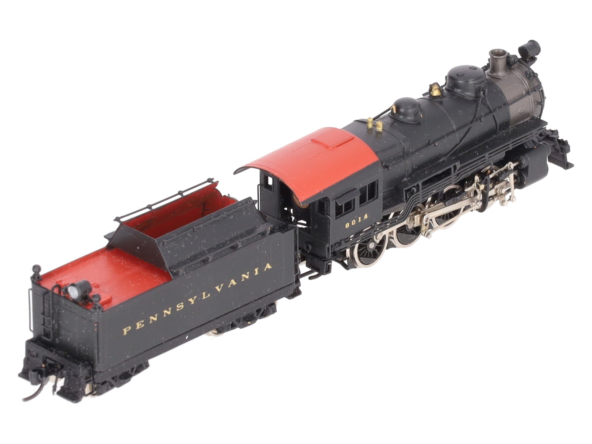 Key Imports N Scale BRASS Pennsylvania 2-8-0 Steam Locomotive & Tender #8014 EX/Box