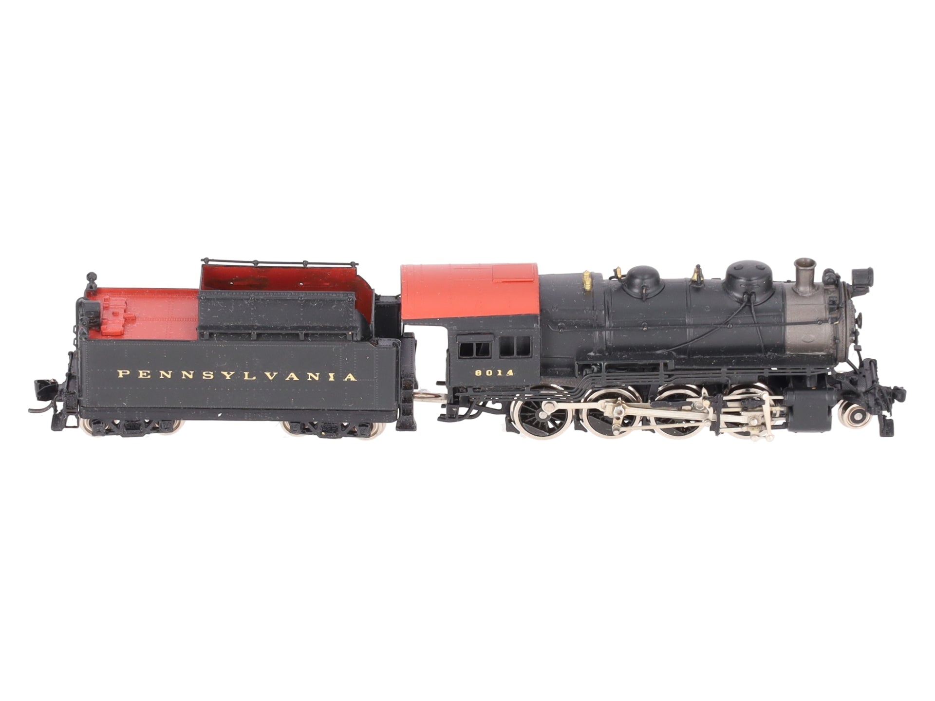 Key Imports N Scale BRASS Pennsylvania 2-8-0 Steam Locomotive & Tender #8014 EX/Box