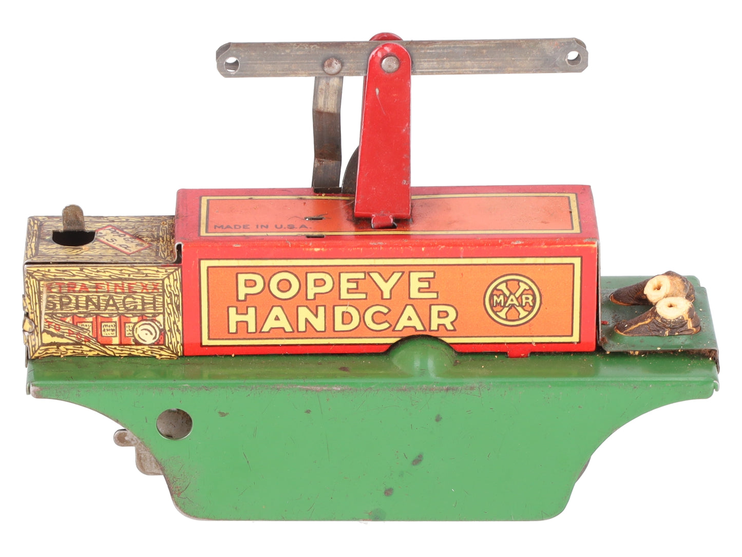 Marx Vintage O Gauge Wind-Up Popeye Handcar VG