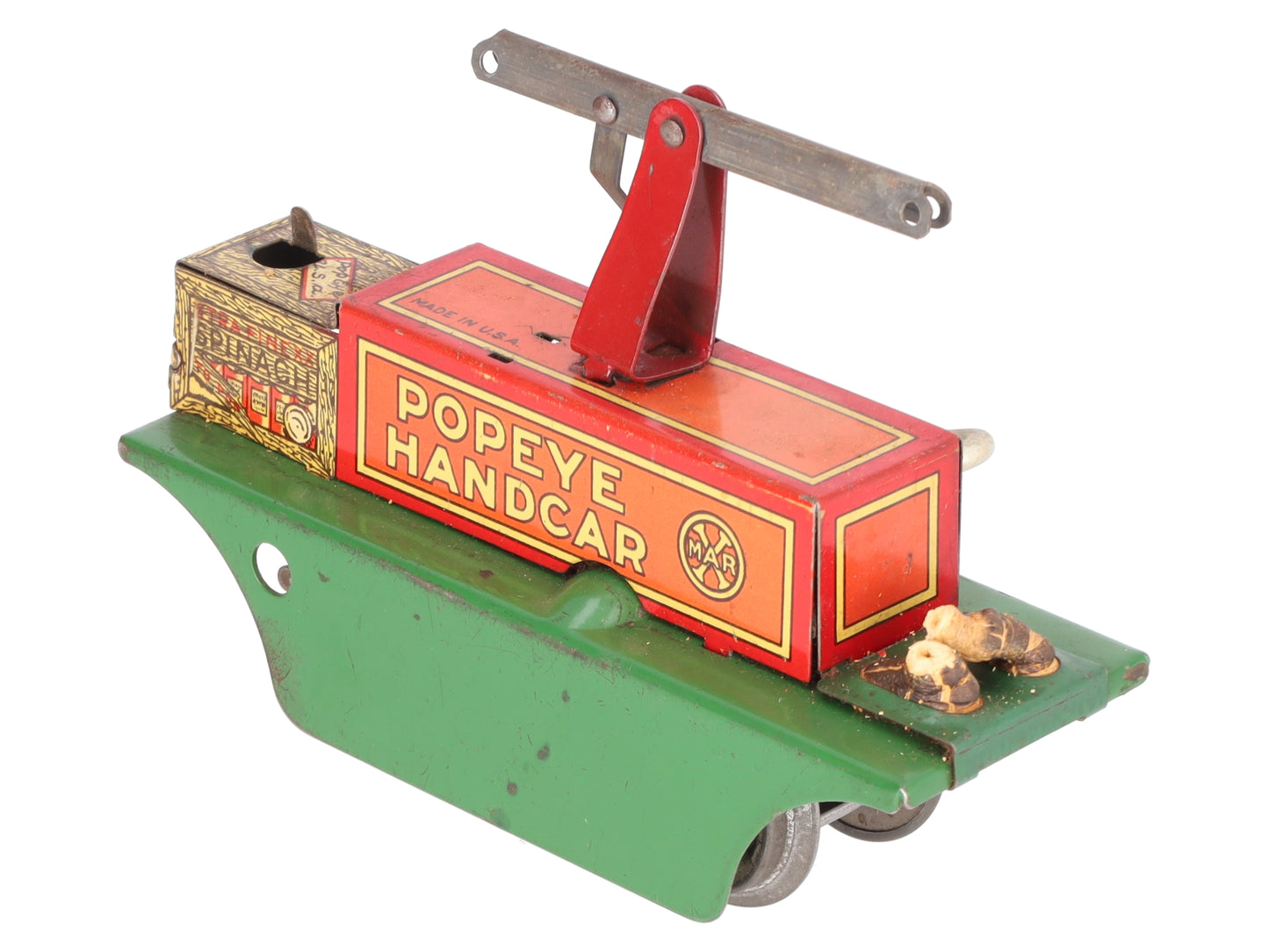 Marx Vintage O Gauge Wind-Up Popeye Handcar VG