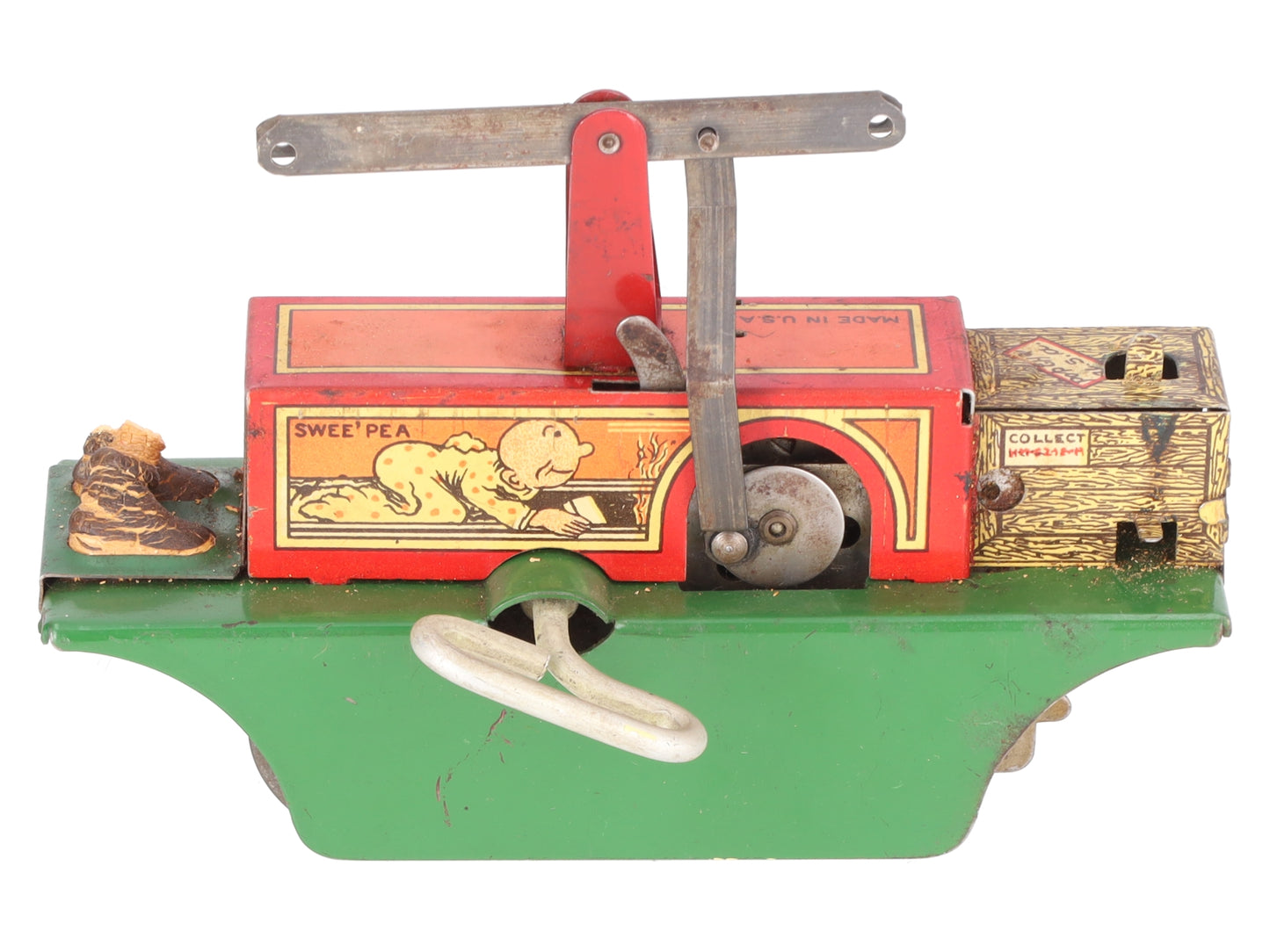 Marx Vintage O Gauge Wind-Up Popeye Handcar VG