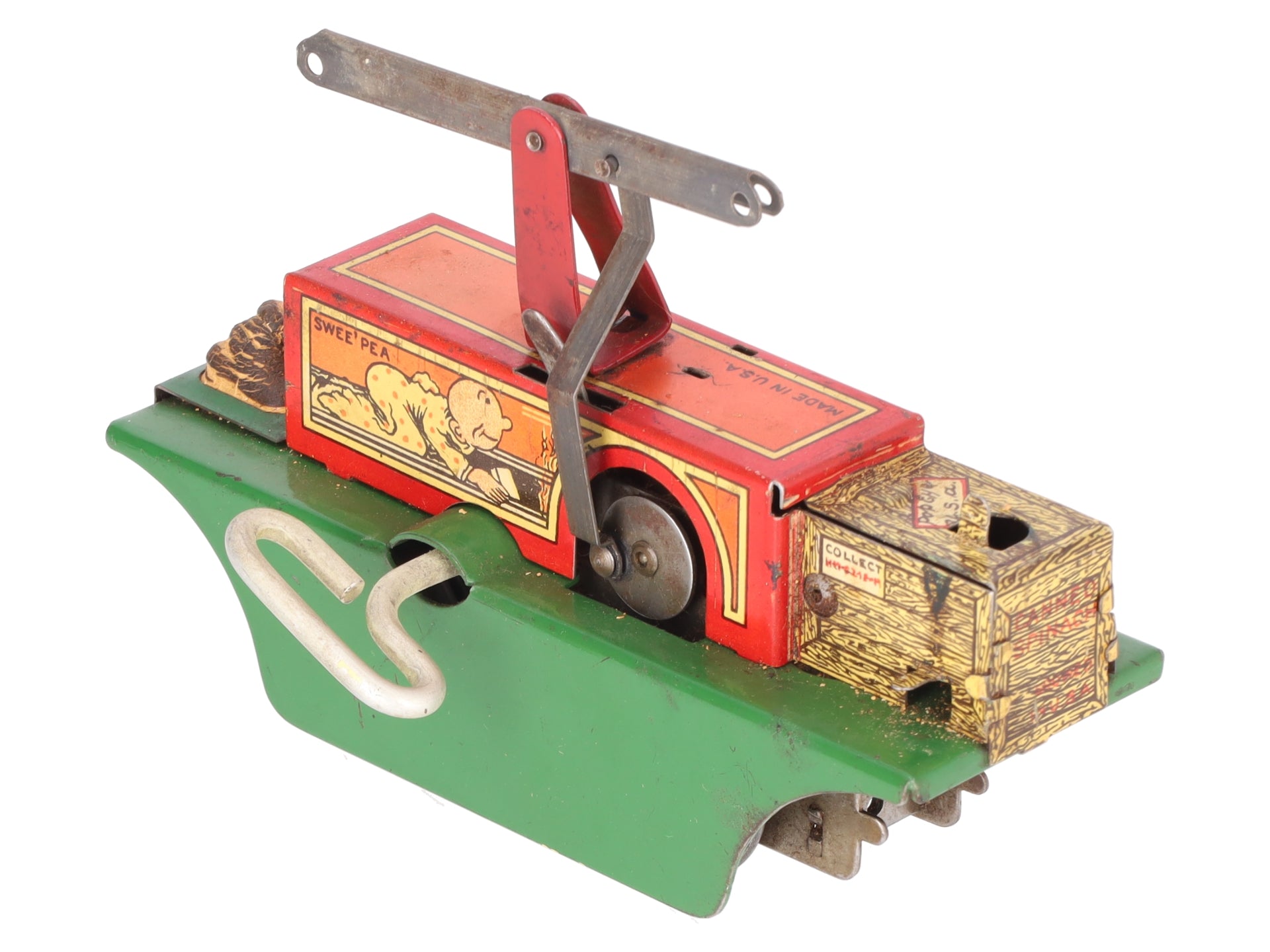 Marx Vintage O Gauge Wind-Up Popeye Handcar VG