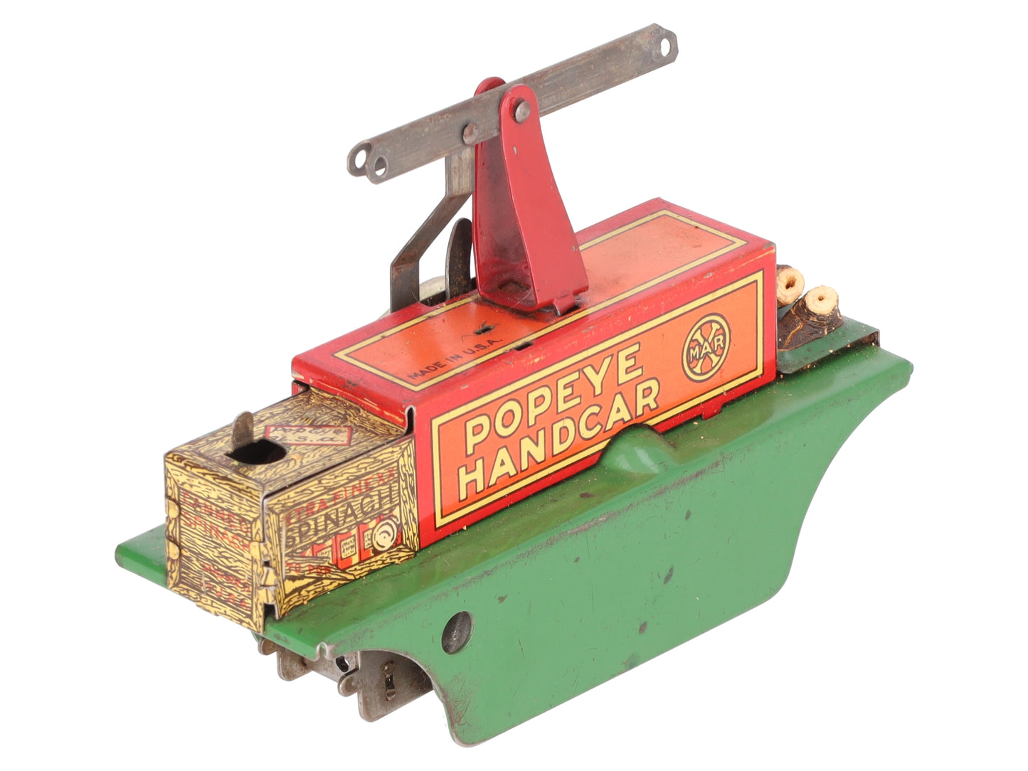 Marx Vintage O Gauge Wind-Up Popeye Handcar VG
