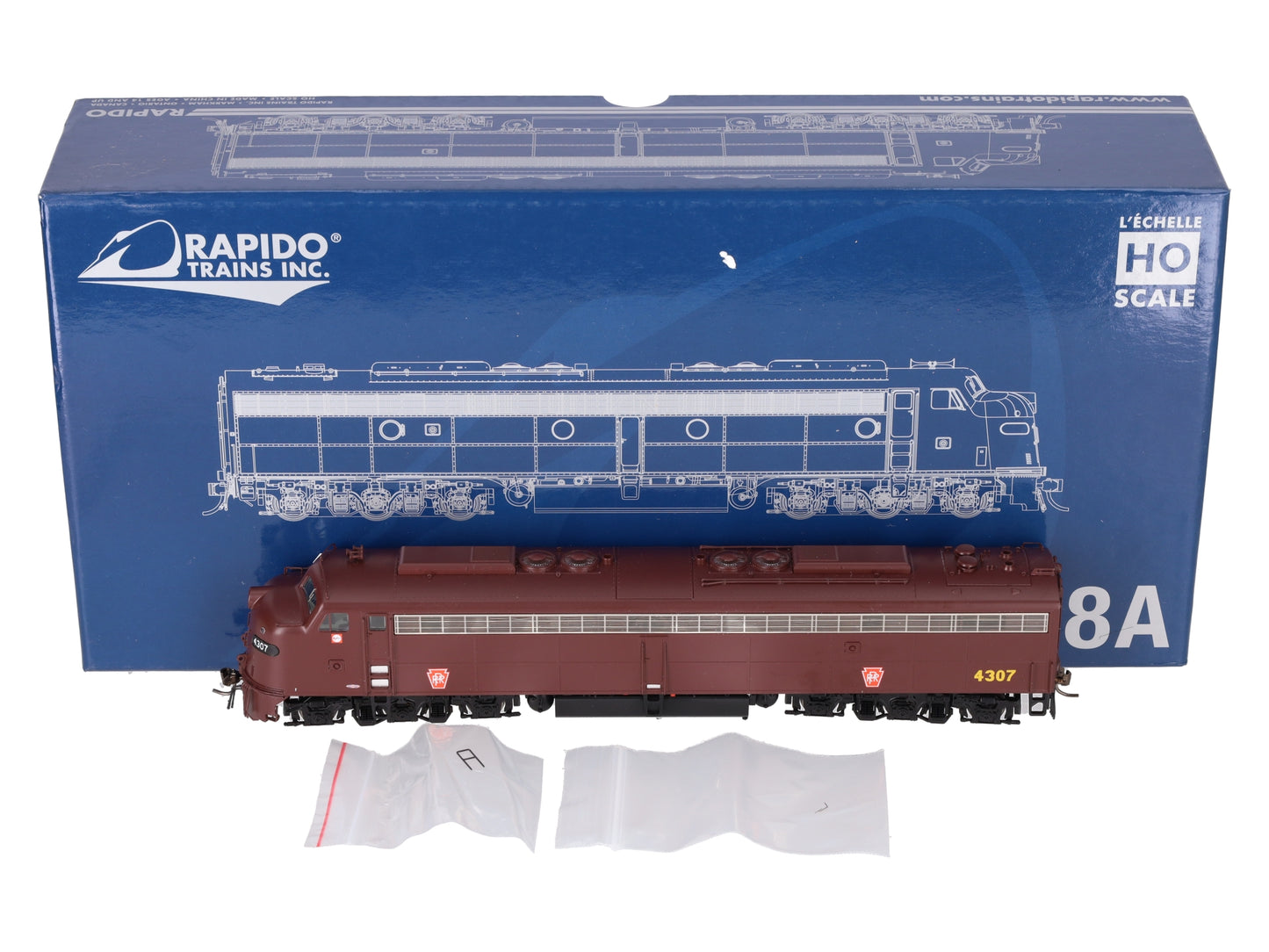 Rapido Trains 28561 HO PRR EMD E8A Diesel Loco with ESU LokSound DCC Sound #4307 LN/Box