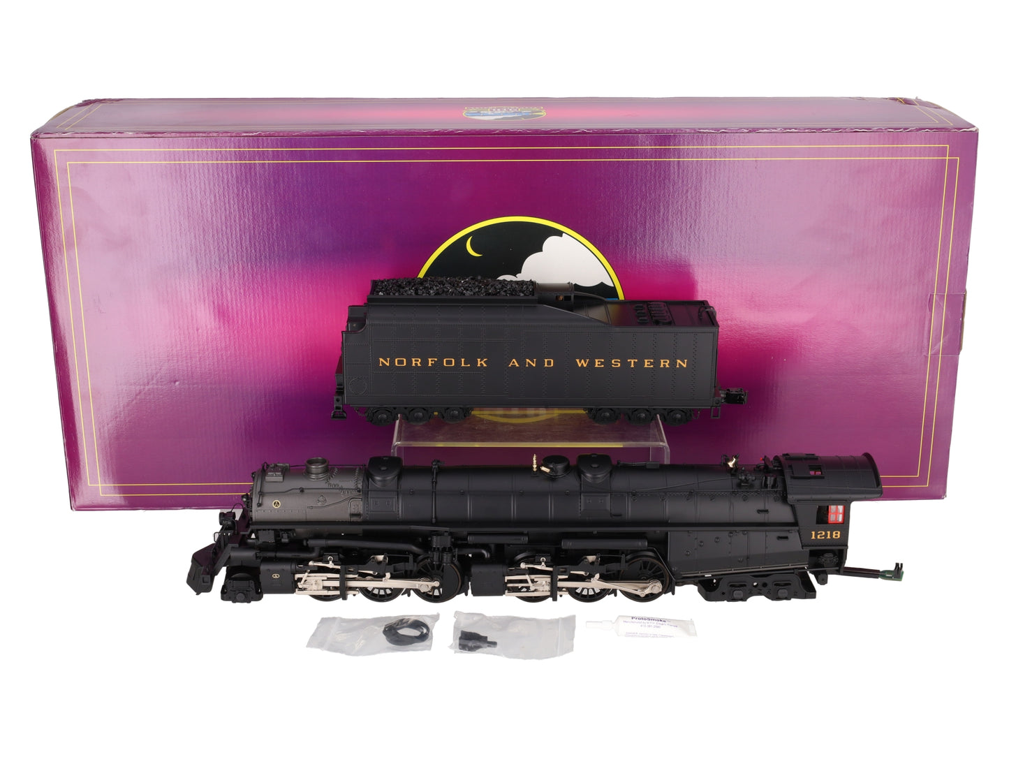 MTH 20-3271-1 N&W 2-6-6-4 Class A Steam Engine #1218 (Hi-Rail Wheels) w/PS2 LN/Box