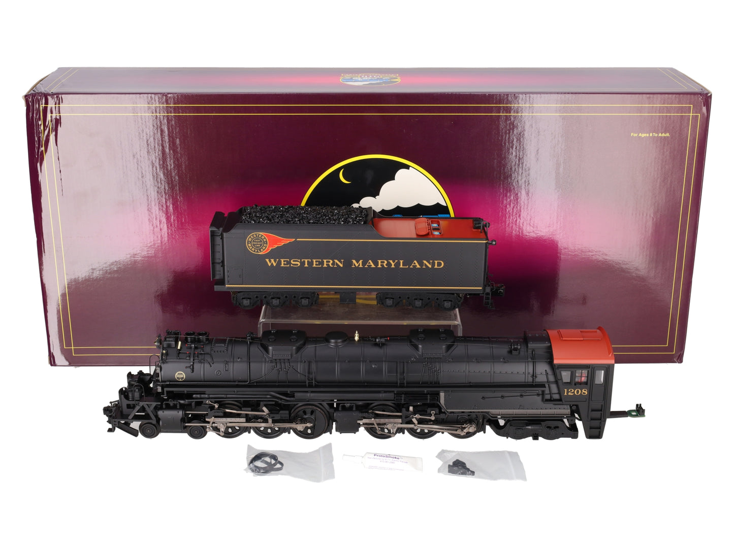 MTH 20-3242-1 WM 4-6-6-4 M-2 Challenger Steam Locomotive w/PS2 #1208 EX/Box