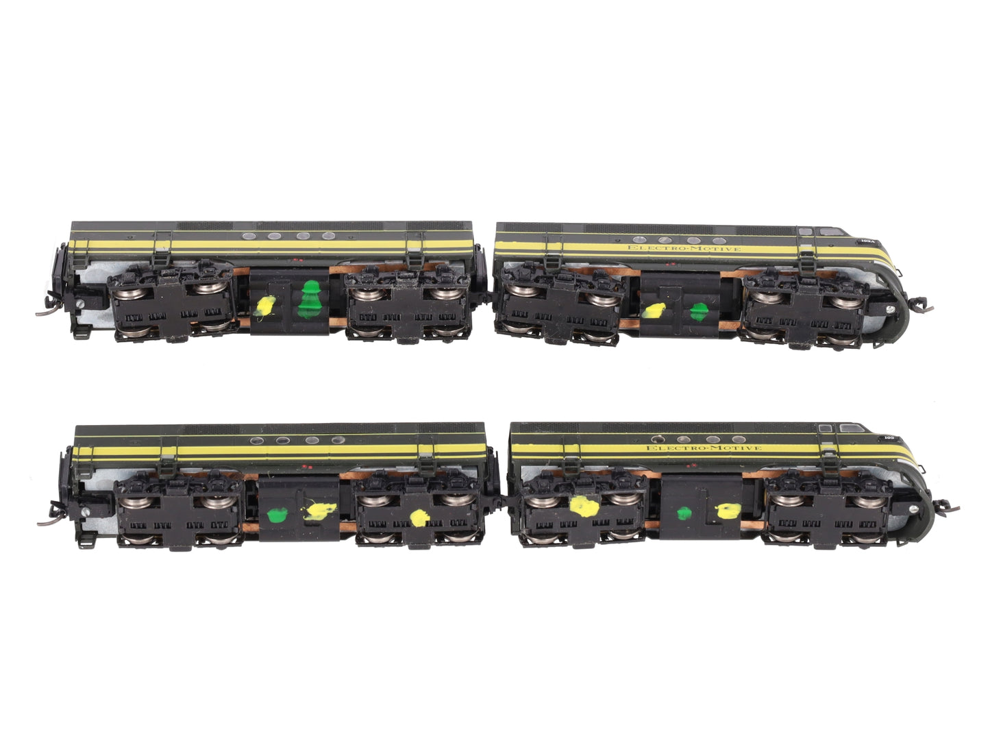 Yesteryear 103 N Scale EMD Demonstrator Locomotives ABBA #103-103A EX/Box